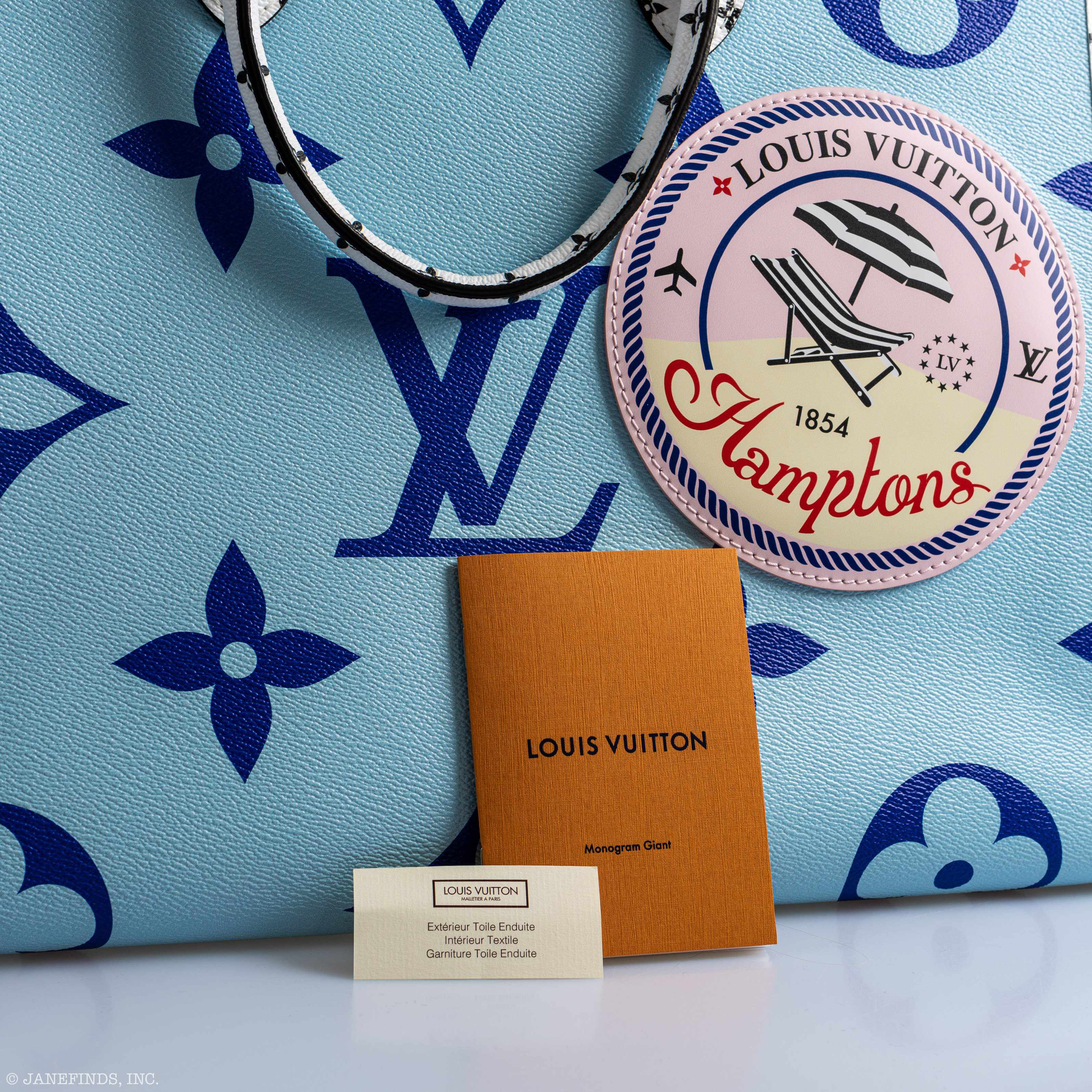 Louis Vuitton OnTheGo GM Hamptons Monogram Giant Blue