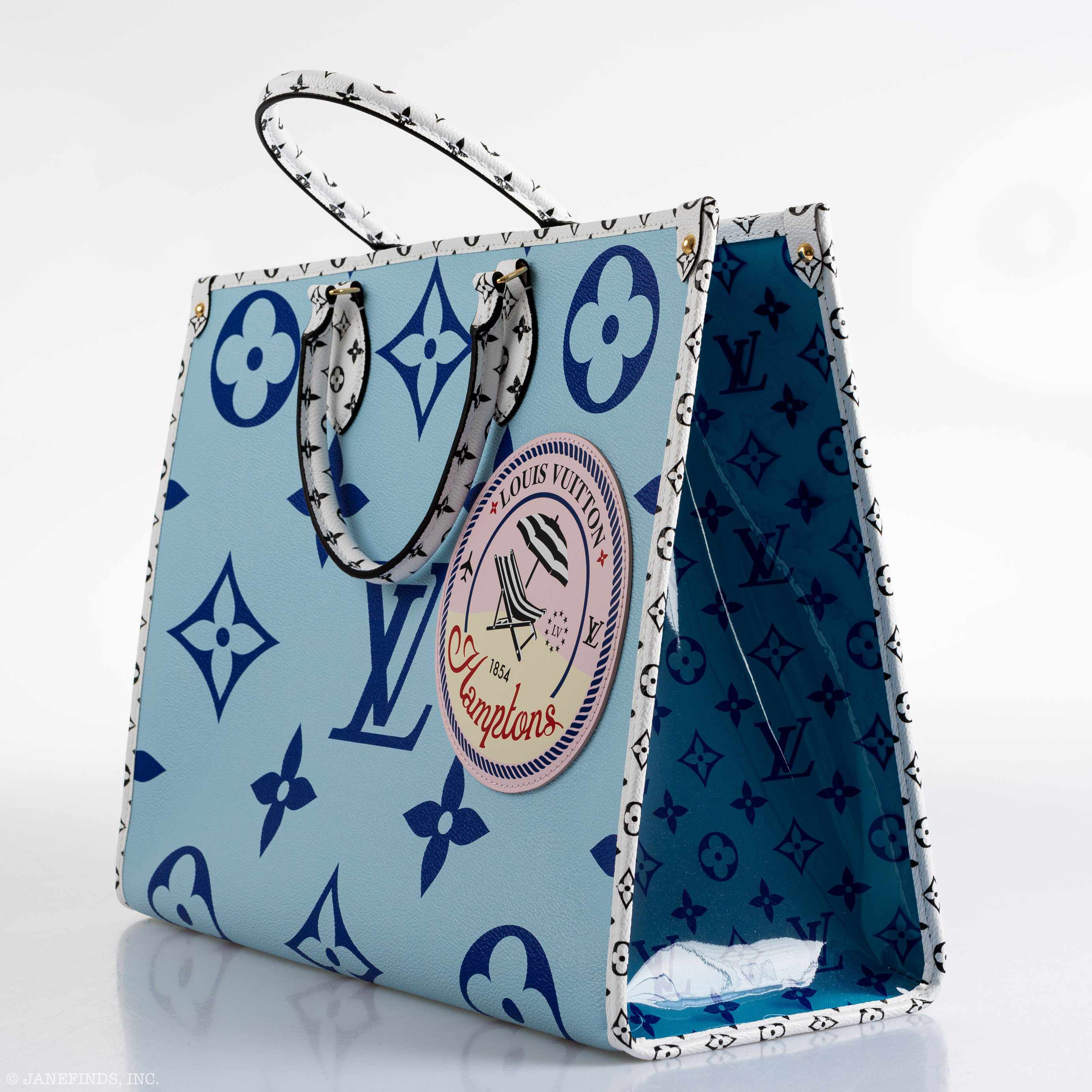 Louis Vuitton OnTheGo GM Hamptons Monogram Giant Blue