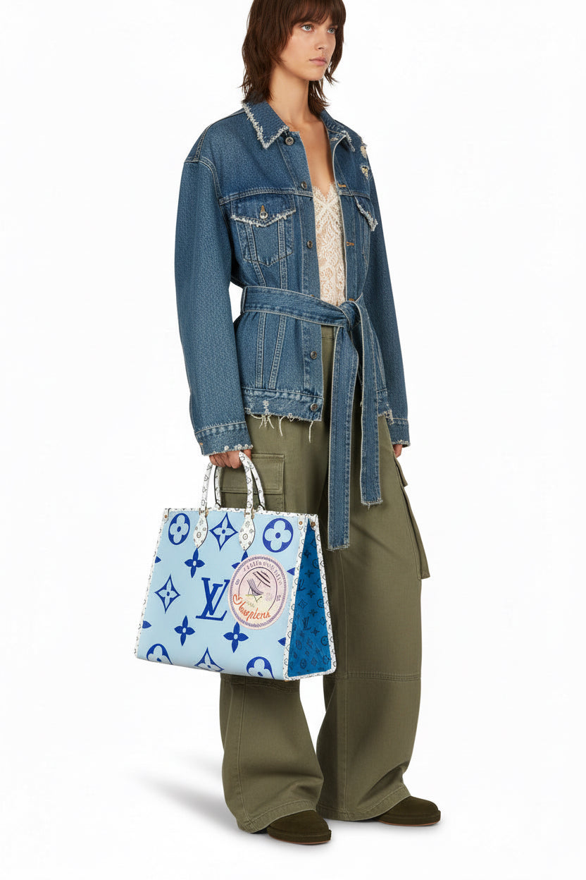 Louis Vuitton OnTheGo GM Hamptons Monogram Giant Blue