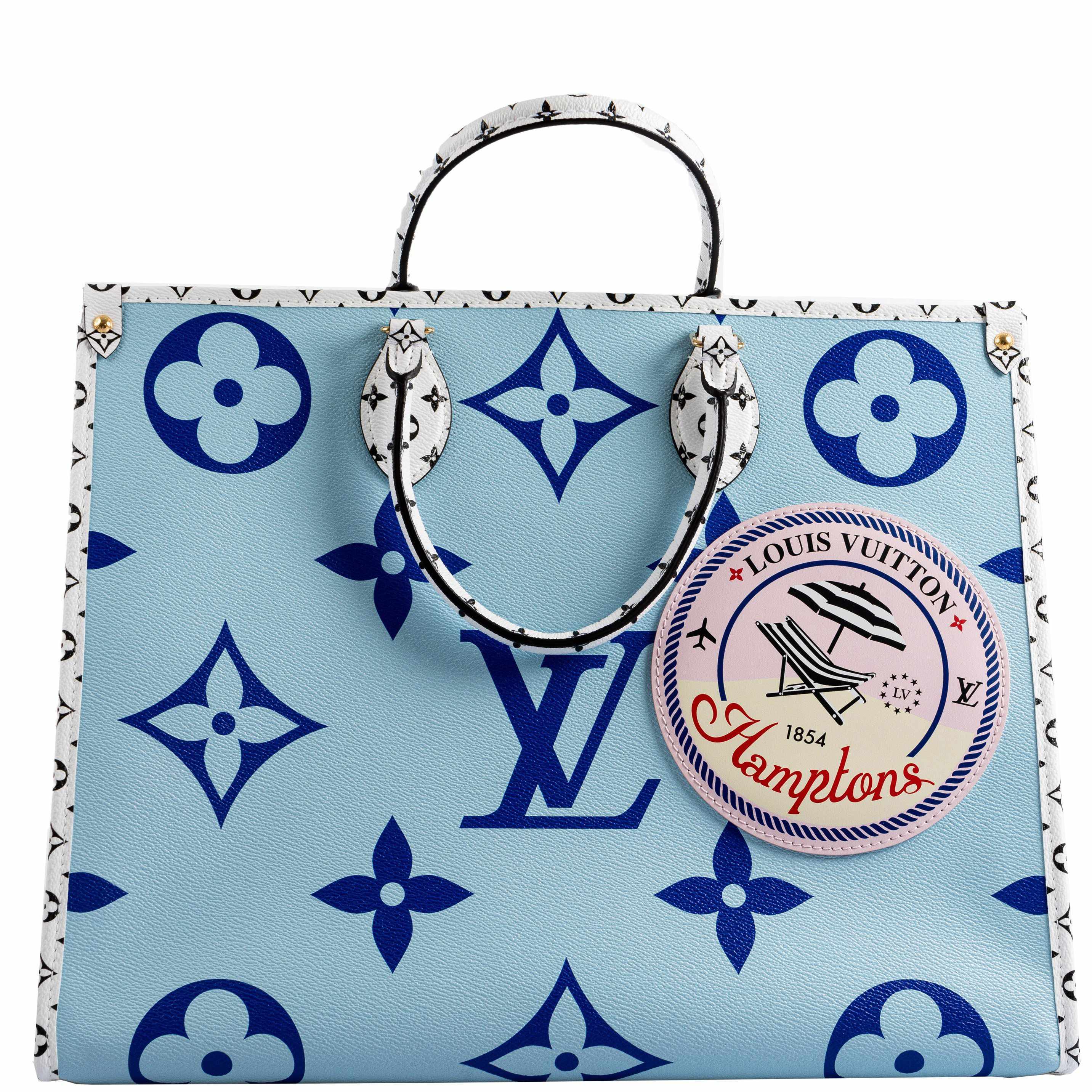 Louis Vuitton OnTheGo GM Hamptons Monogram Giant Blue
