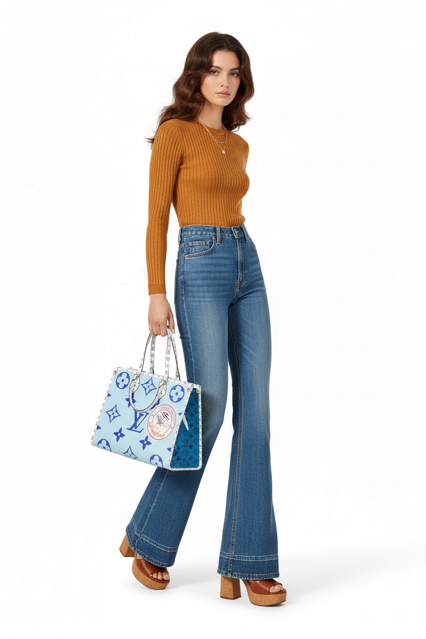 Louis Vuitton OnTheGo GM Hamptons Monogram Giant Blue