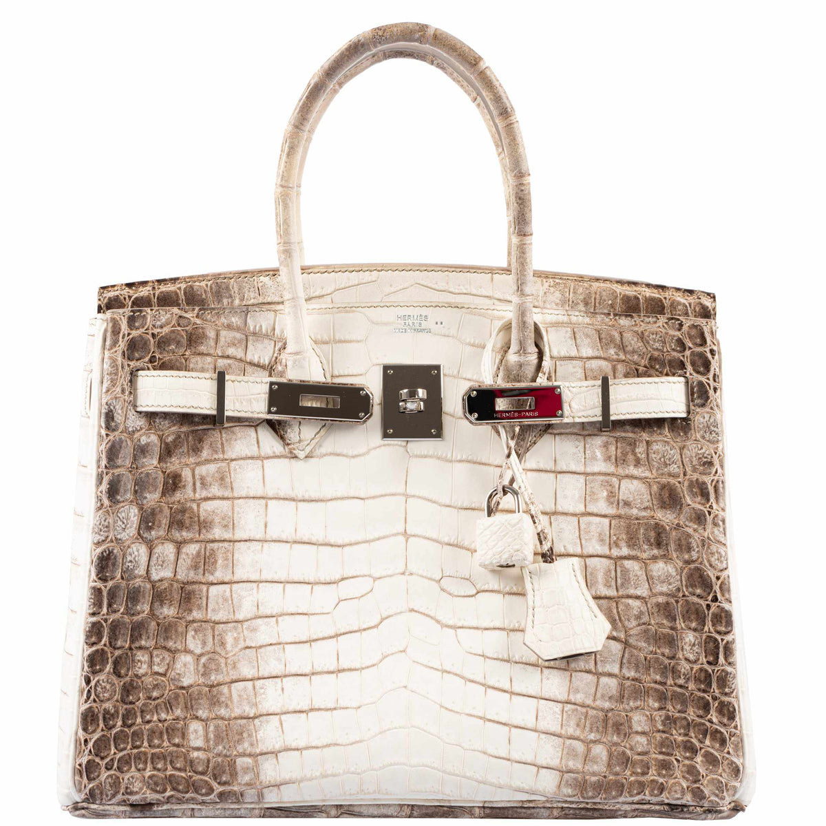 Hermès Birkin 30 in matte Himalaya Niloticus crocodile with palladium hardware