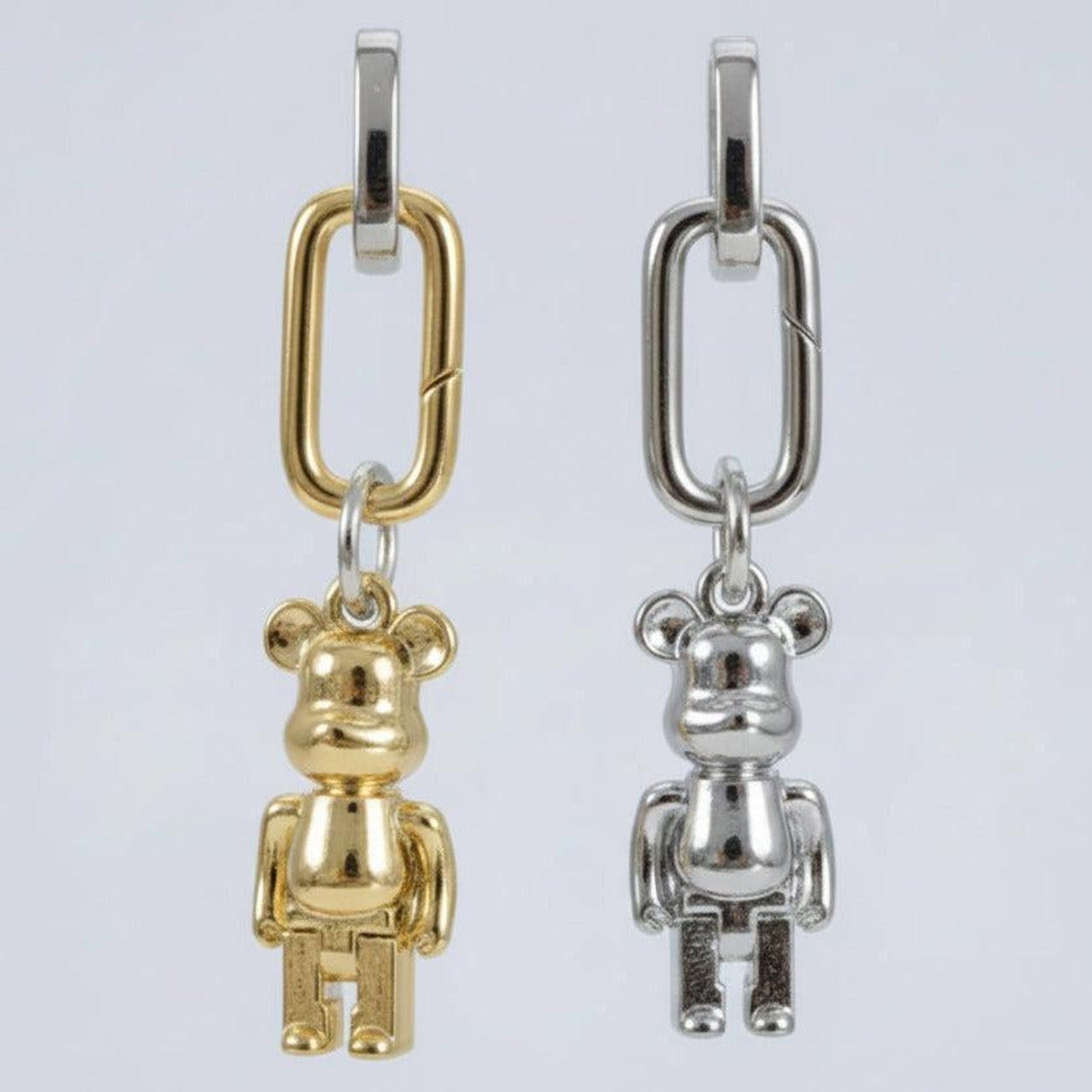 JaneFinds Lucky Bear charms in gold and silver finishes