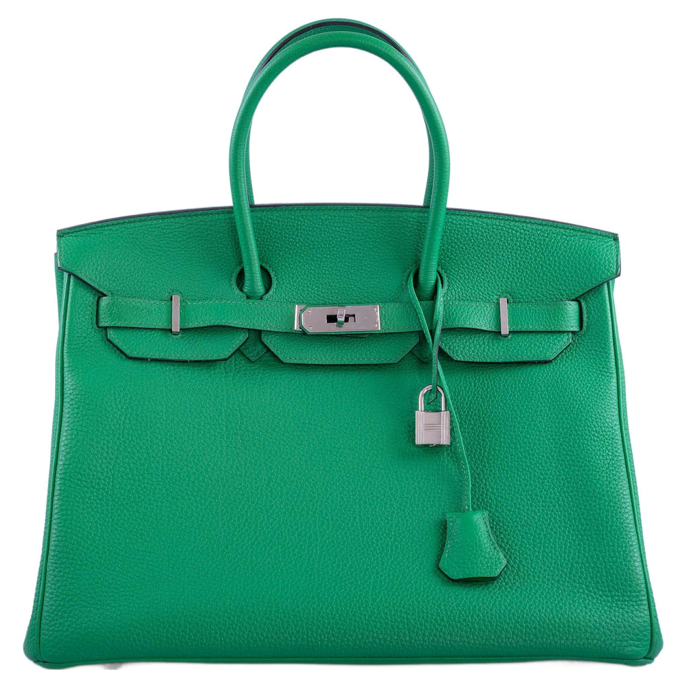 Hermès Birkin 35 Bambou (Bamboo) Green Togo with Palladium Hardware