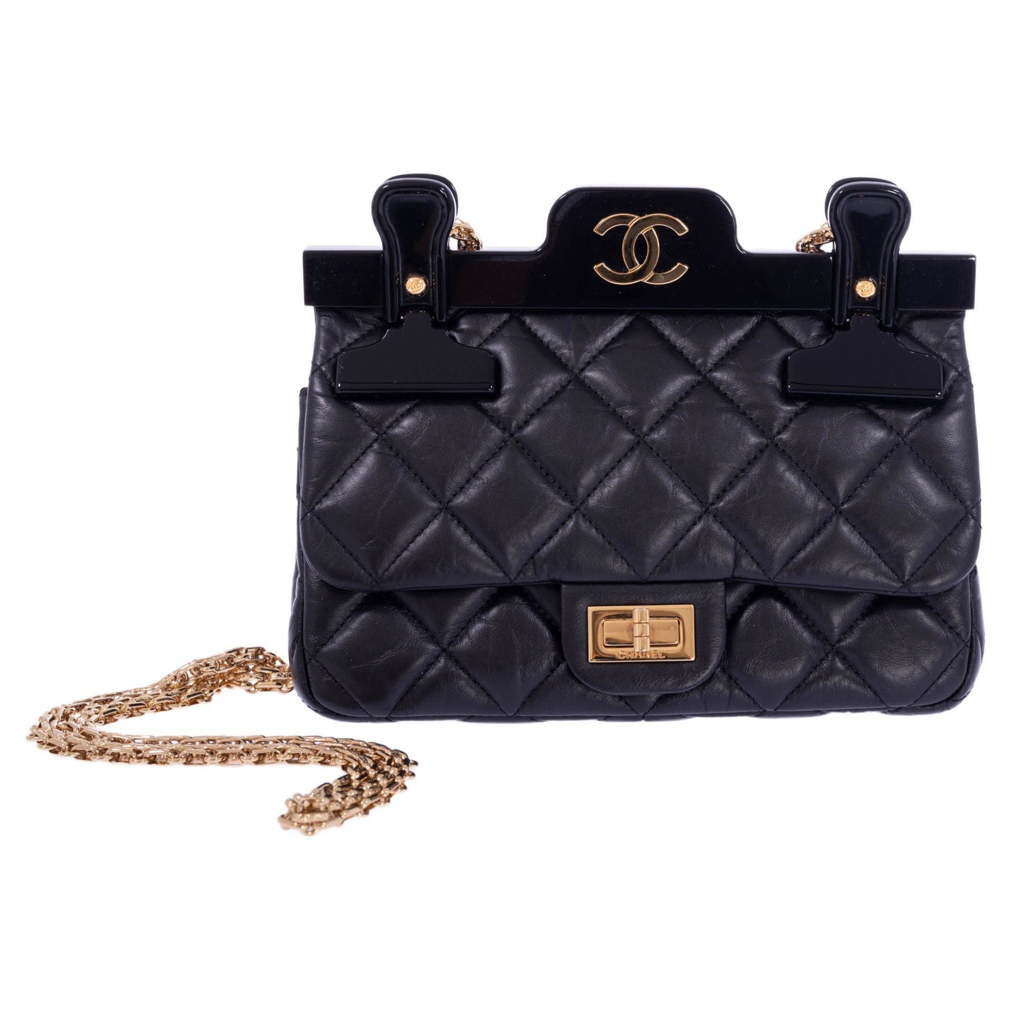 CHANEL Rare Flap Hangar 2.55 Black Bag