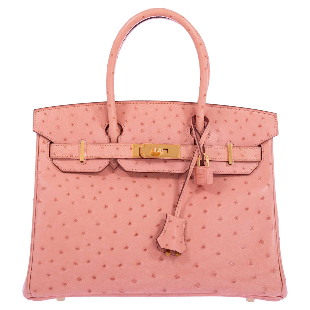 Hermès Birkin 30 Terre Cuite Ostrich Gold Hardware