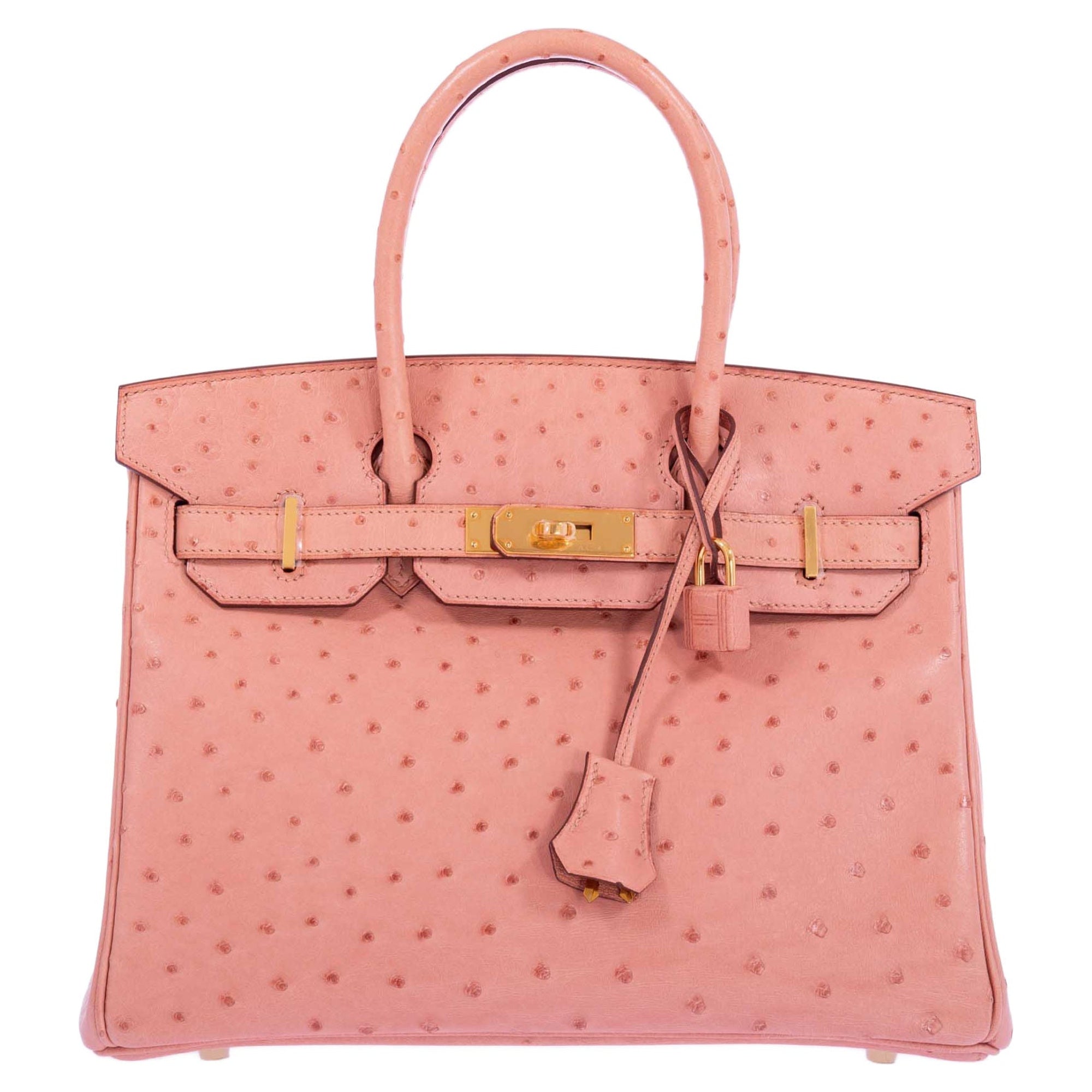 Hermès Birkin 30 Terre Cuite Ostrich Gold Hardware