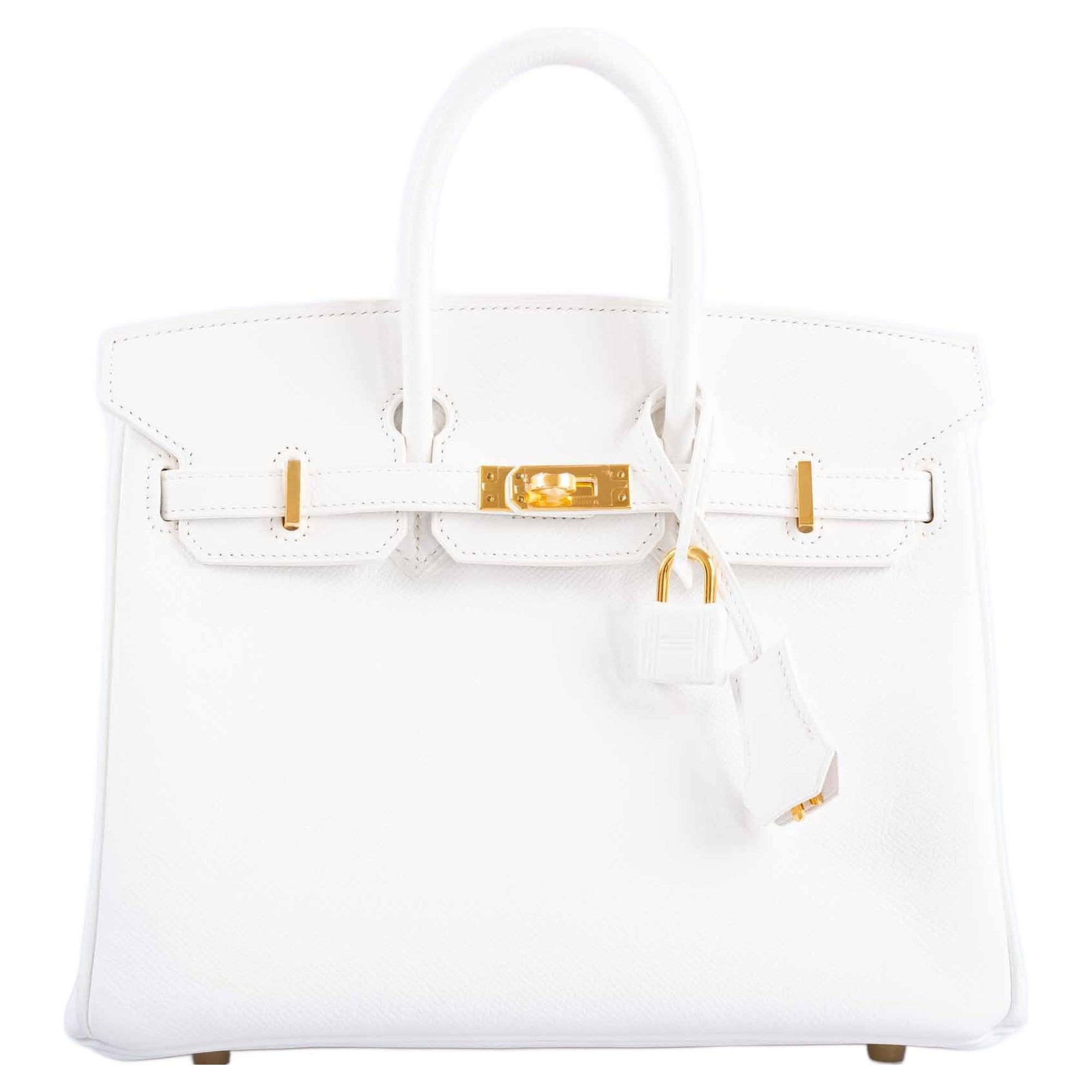 Hermès Birkin 25 White Epsom with Gold Hardware