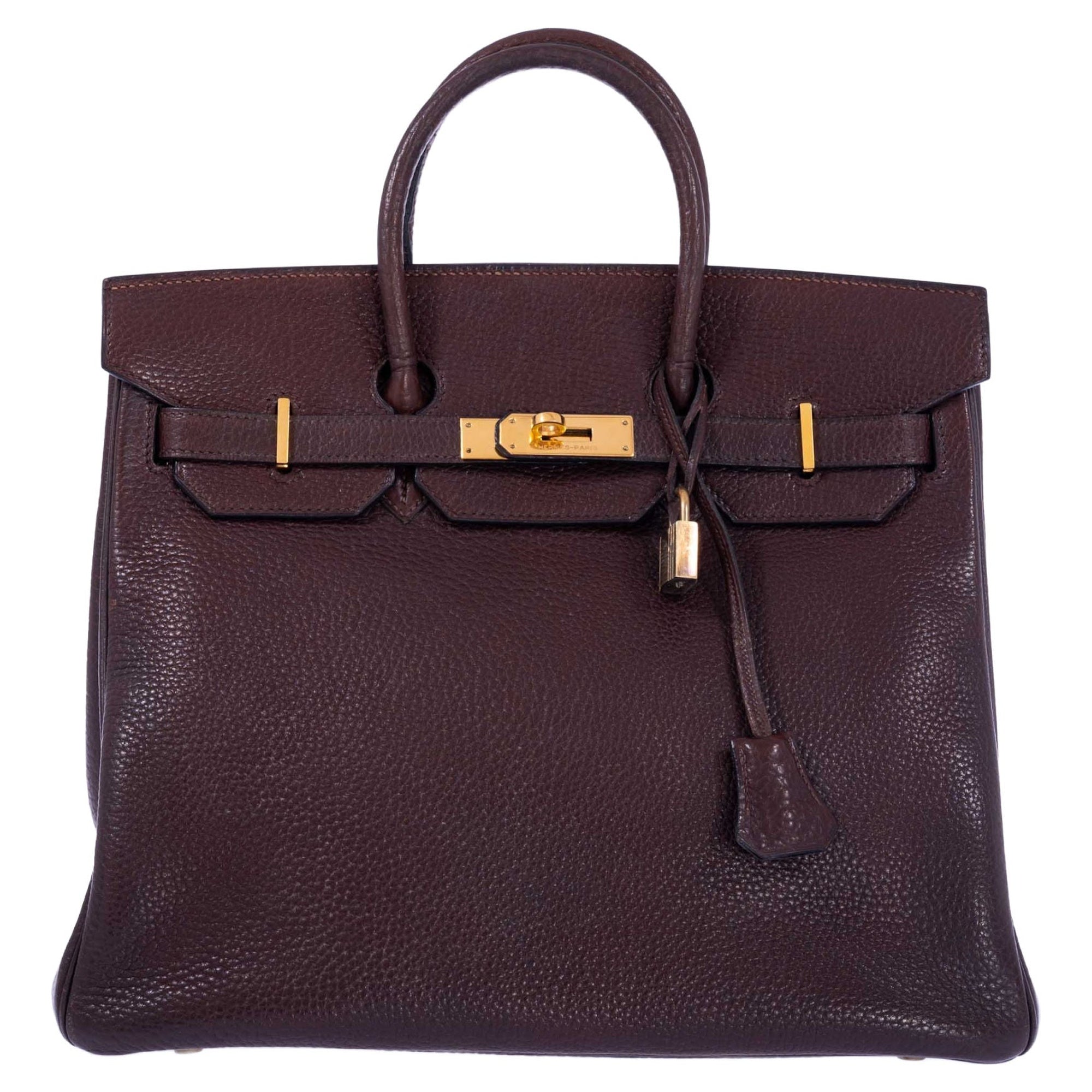 Hermès Birkin 32 HAC Ebene Ardenne Gold Hardware – JANEFINDS