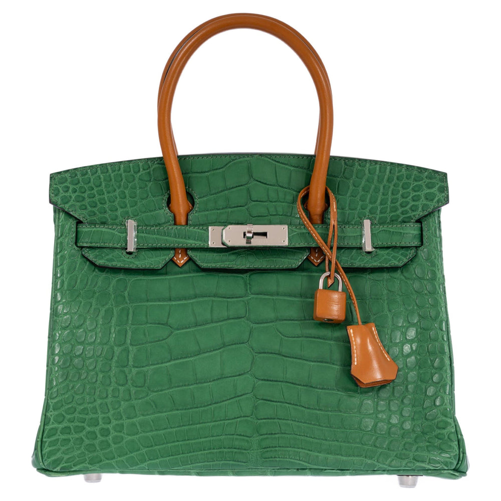 Hermès Birkin 30 Touch Cactus/Naturel-Sable Alligator Mississippi Matte Palladium Hardware