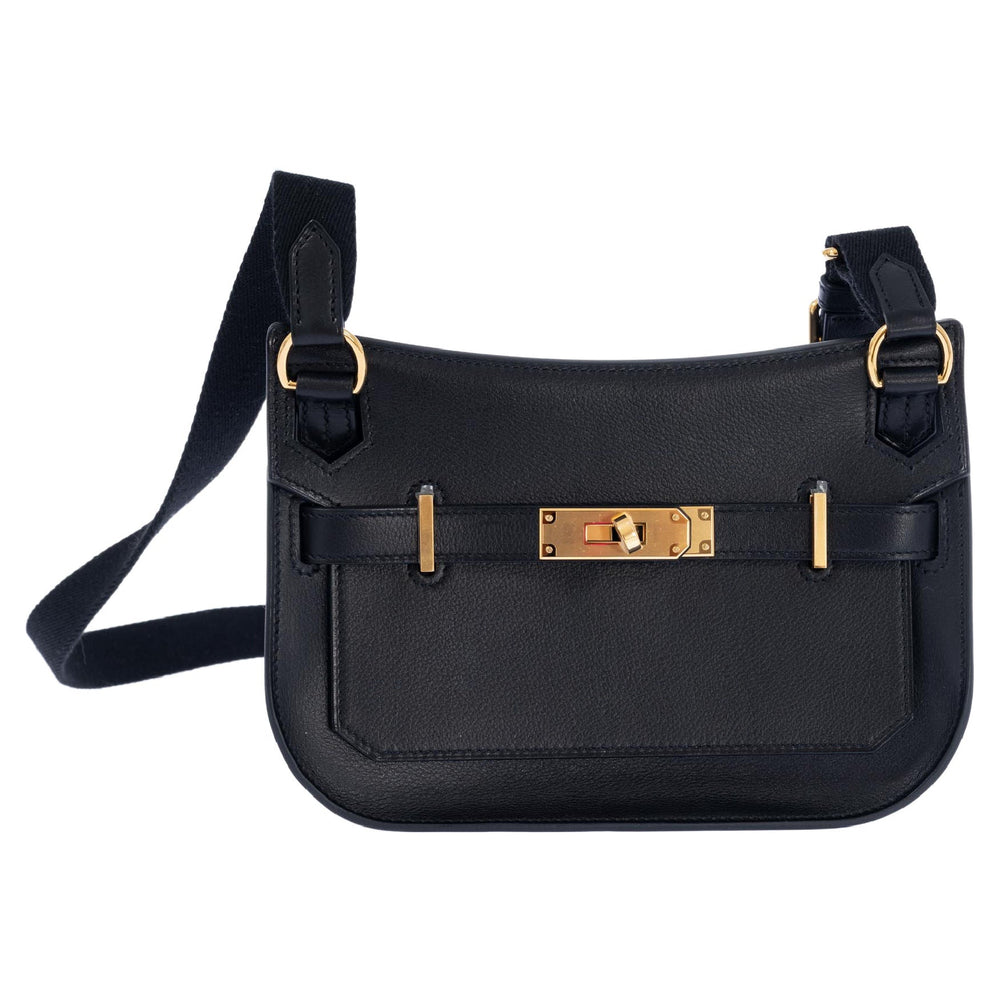 Hermès Mini Jypsiere Black Evercolor Gold Hardware