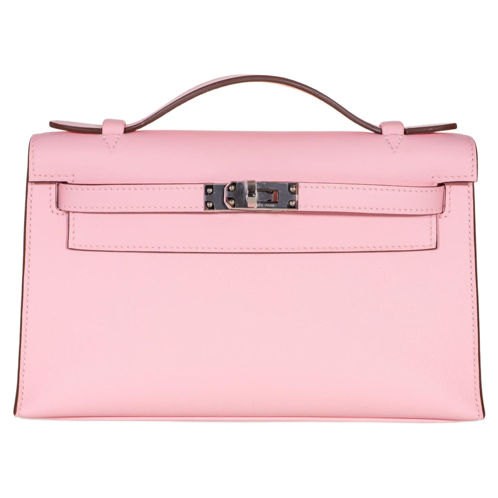 Hermès Kelly Mini Pochette Rose Sakura Swift Palladium Hardware