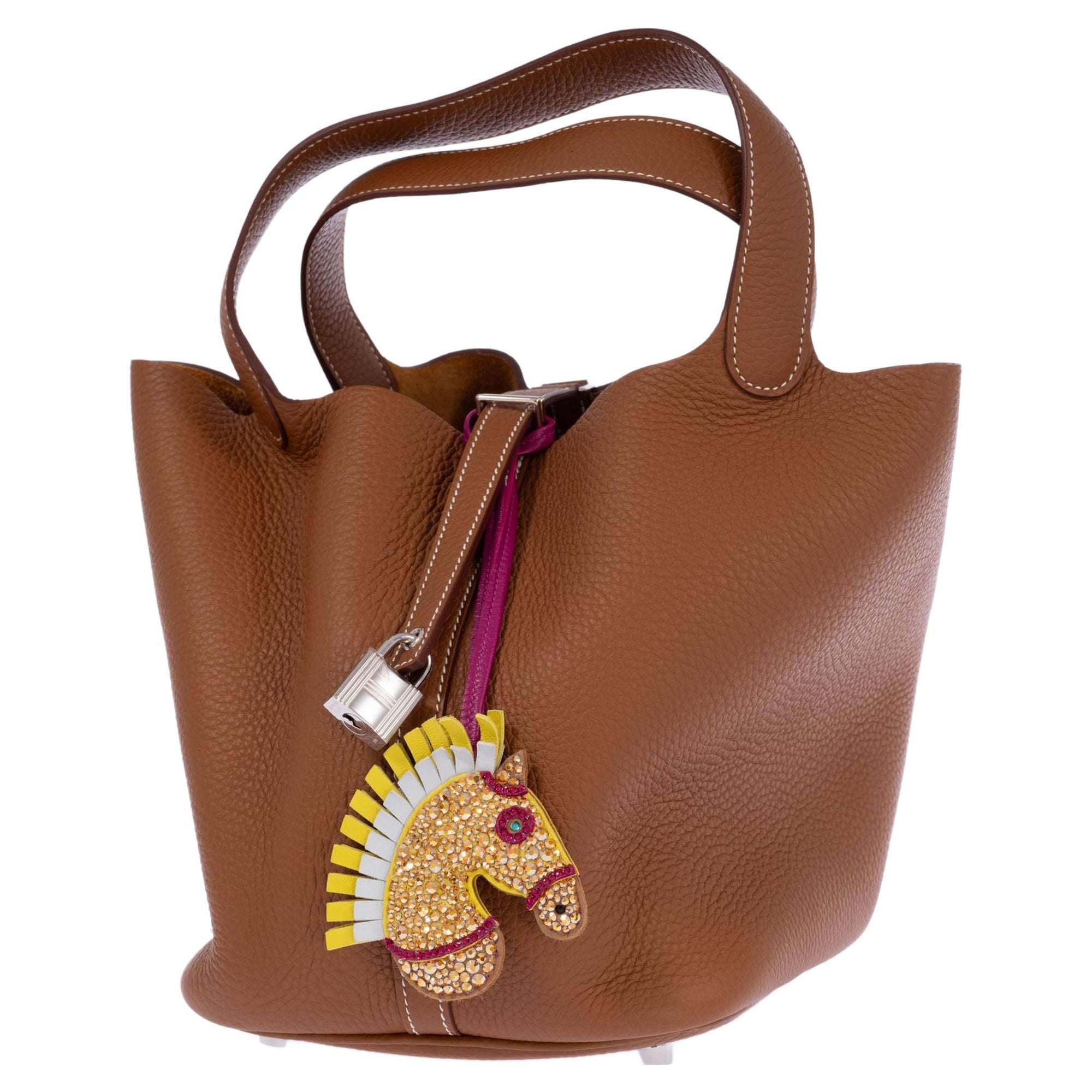 Hermès Picotin Lock 22 Gold Taurillon Clemence with Palladium Hardware