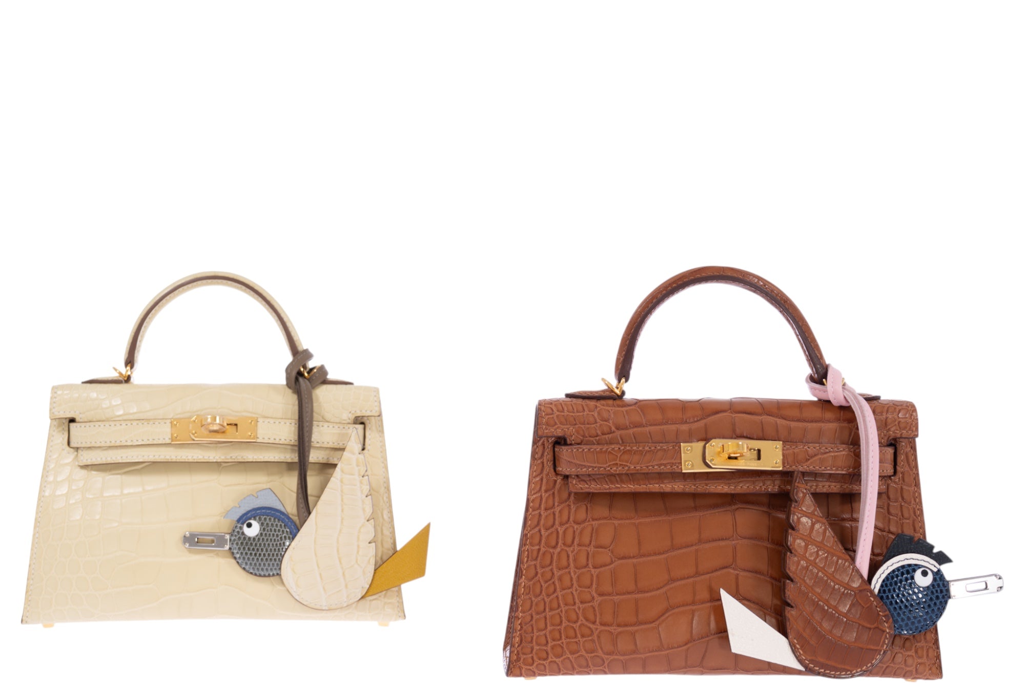 Hermès Kelly 20 Mini II Sellier Vanille Matte Alligator Gold Hardware