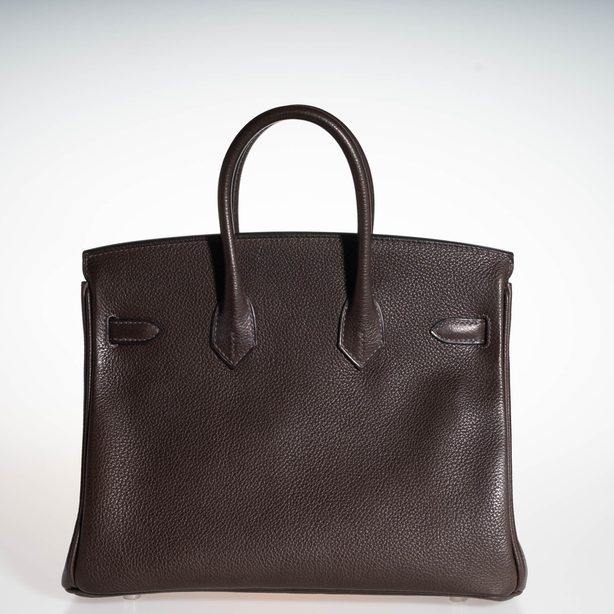 Hermès Birkin 25 Ebene Barenia Faubourg Bag Palladium Hardware Limited Edition