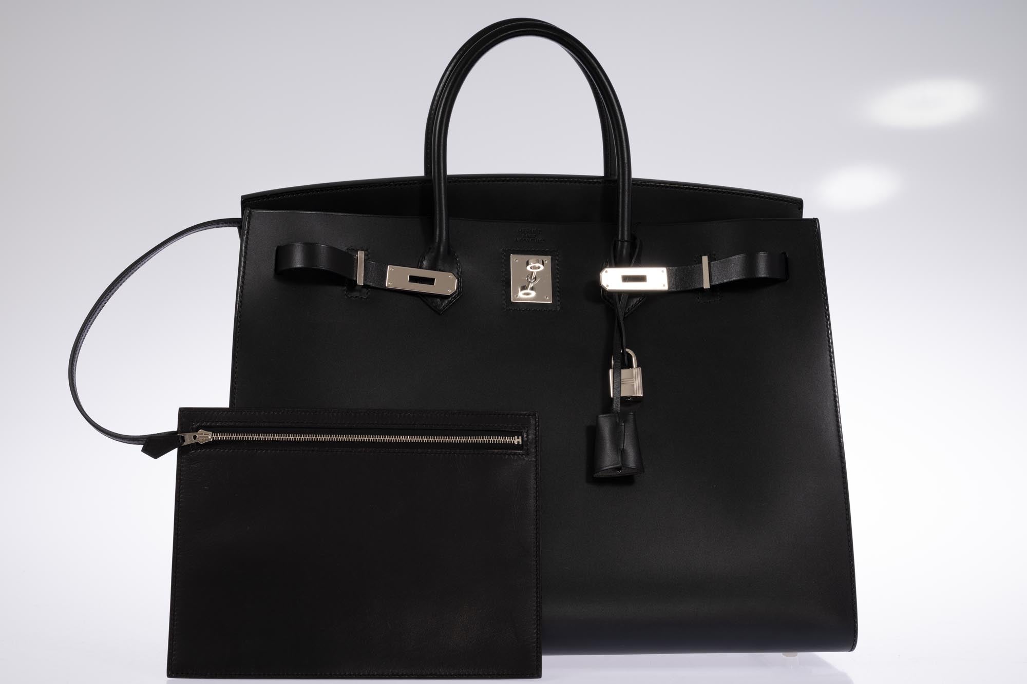 Hermès Birkin 40 Sellier Noir Vache Hunter Palladium Hardware