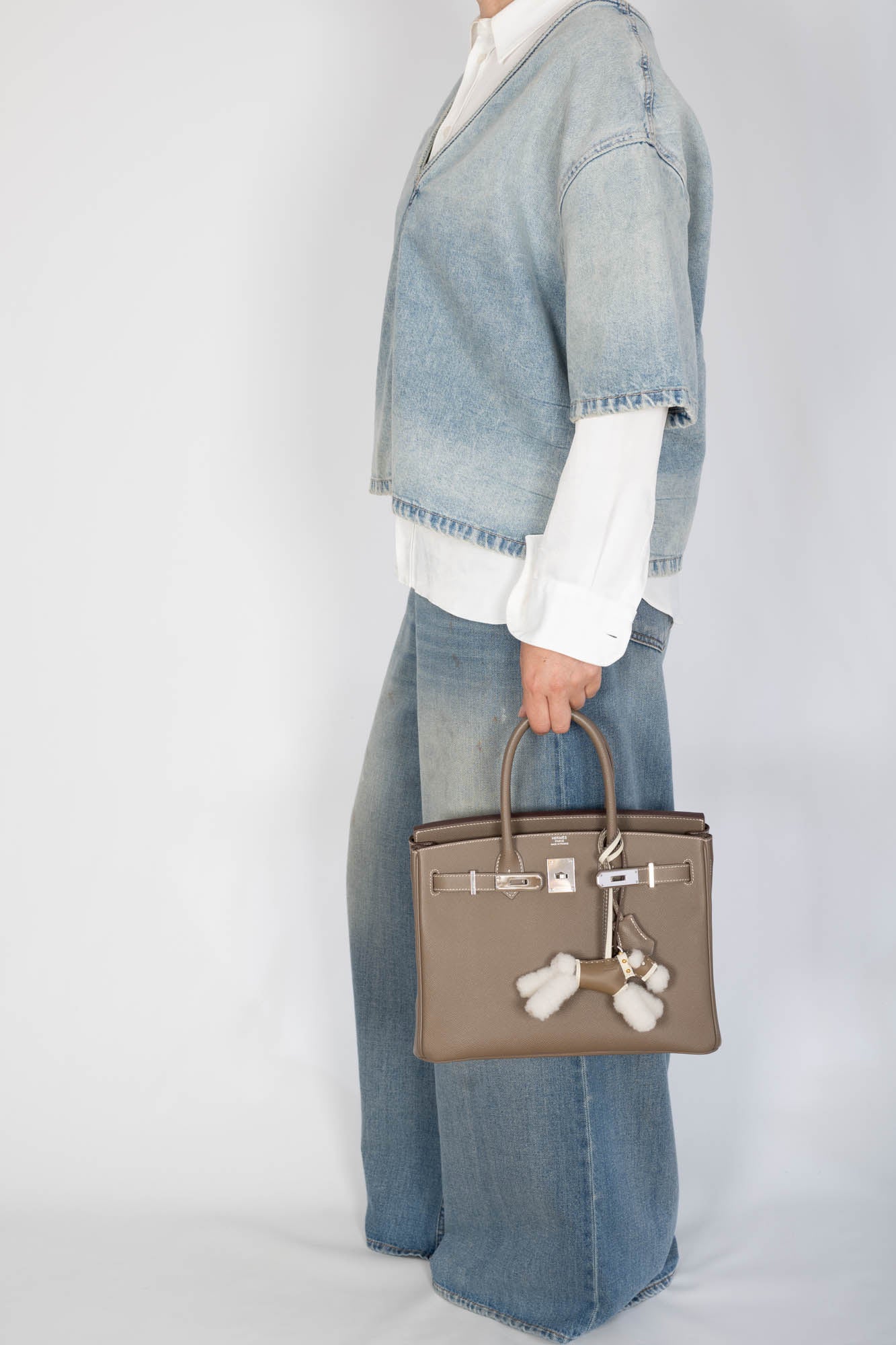 Hermès Birkin 30 Étoupe Epsom Palladium Hardware