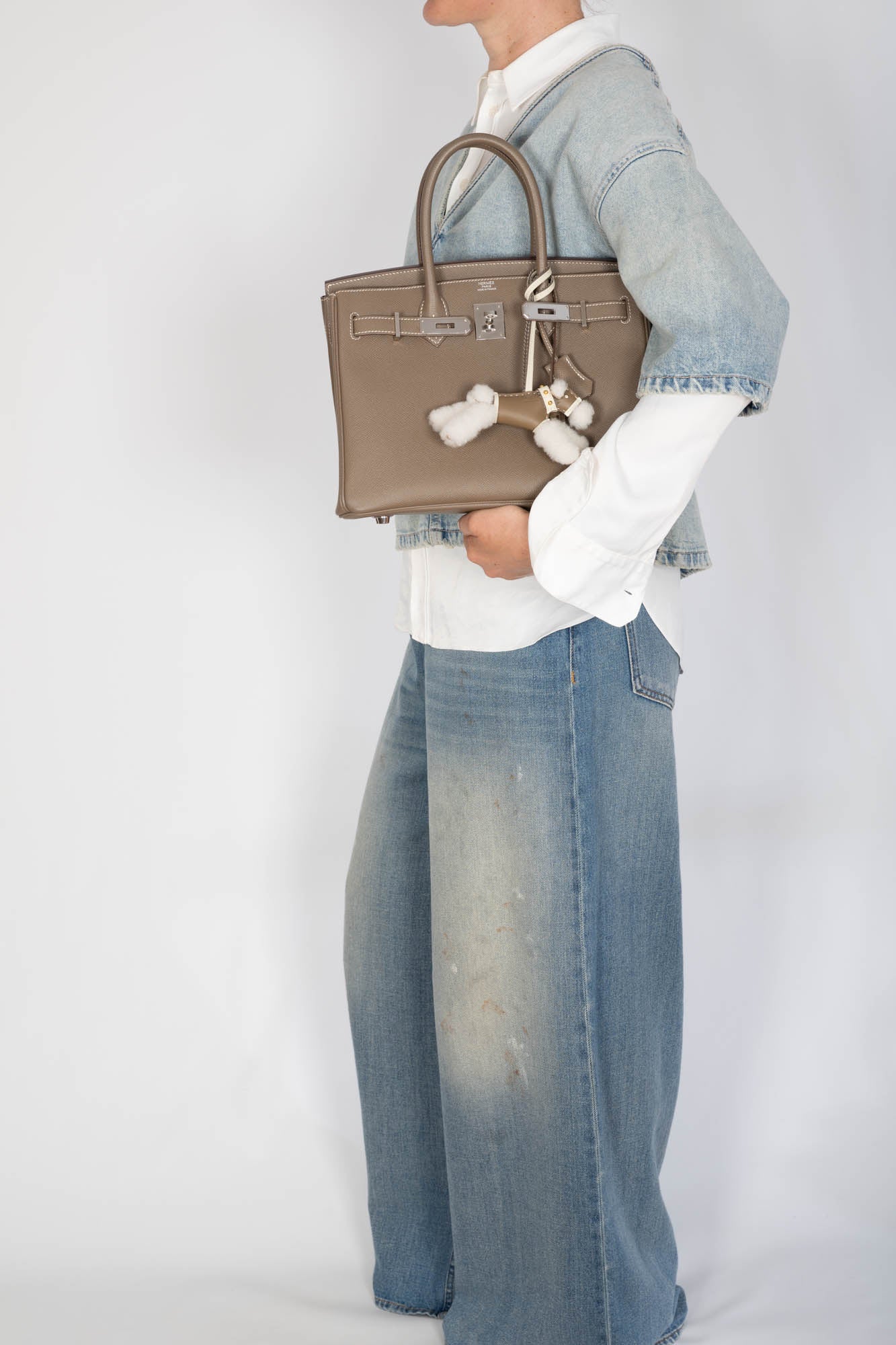 Hermès Birkin 30 Étoupe Epsom Palladium Hardware