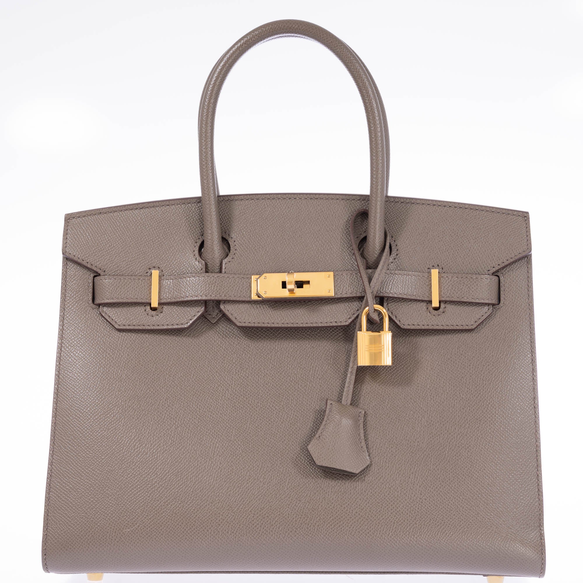 Hermès Birkin 30 Sellier Etain Epsom Gold Hardware