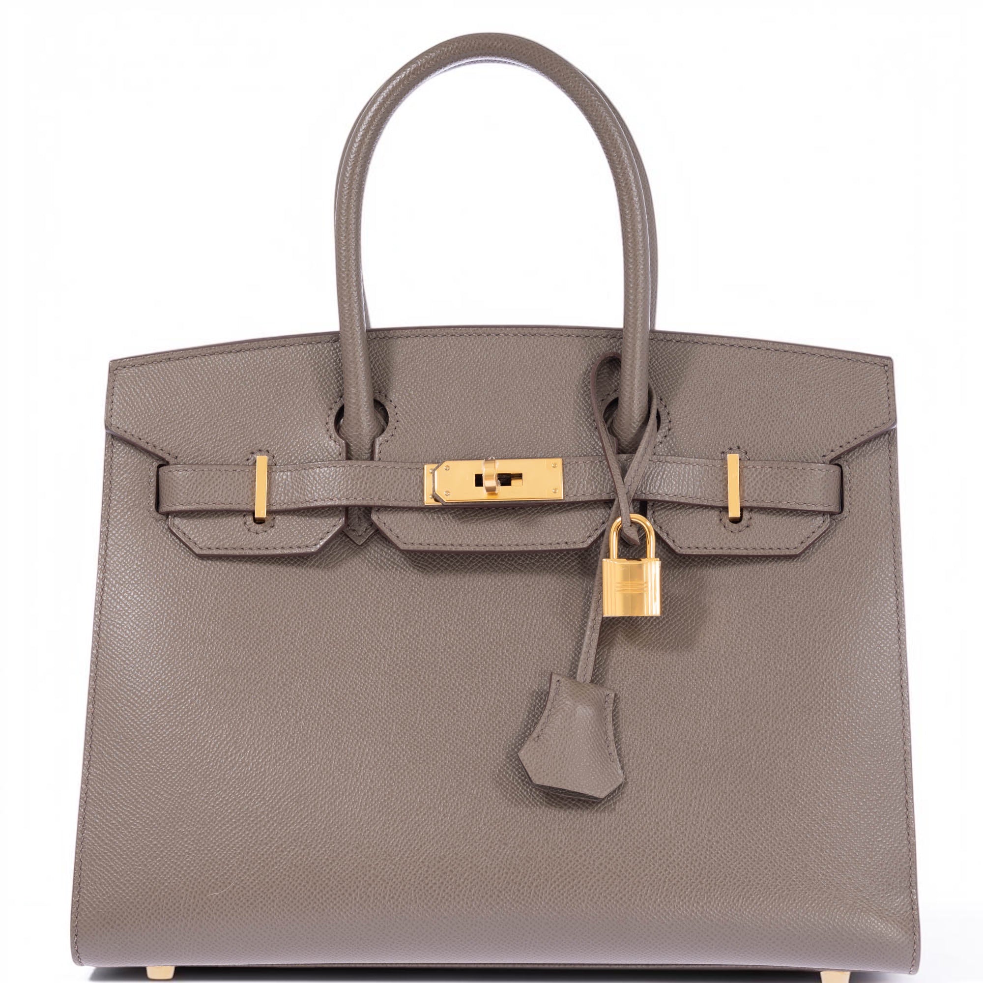 Hermès Birkin 30 Sellier Etain Epsom Gold Hardware