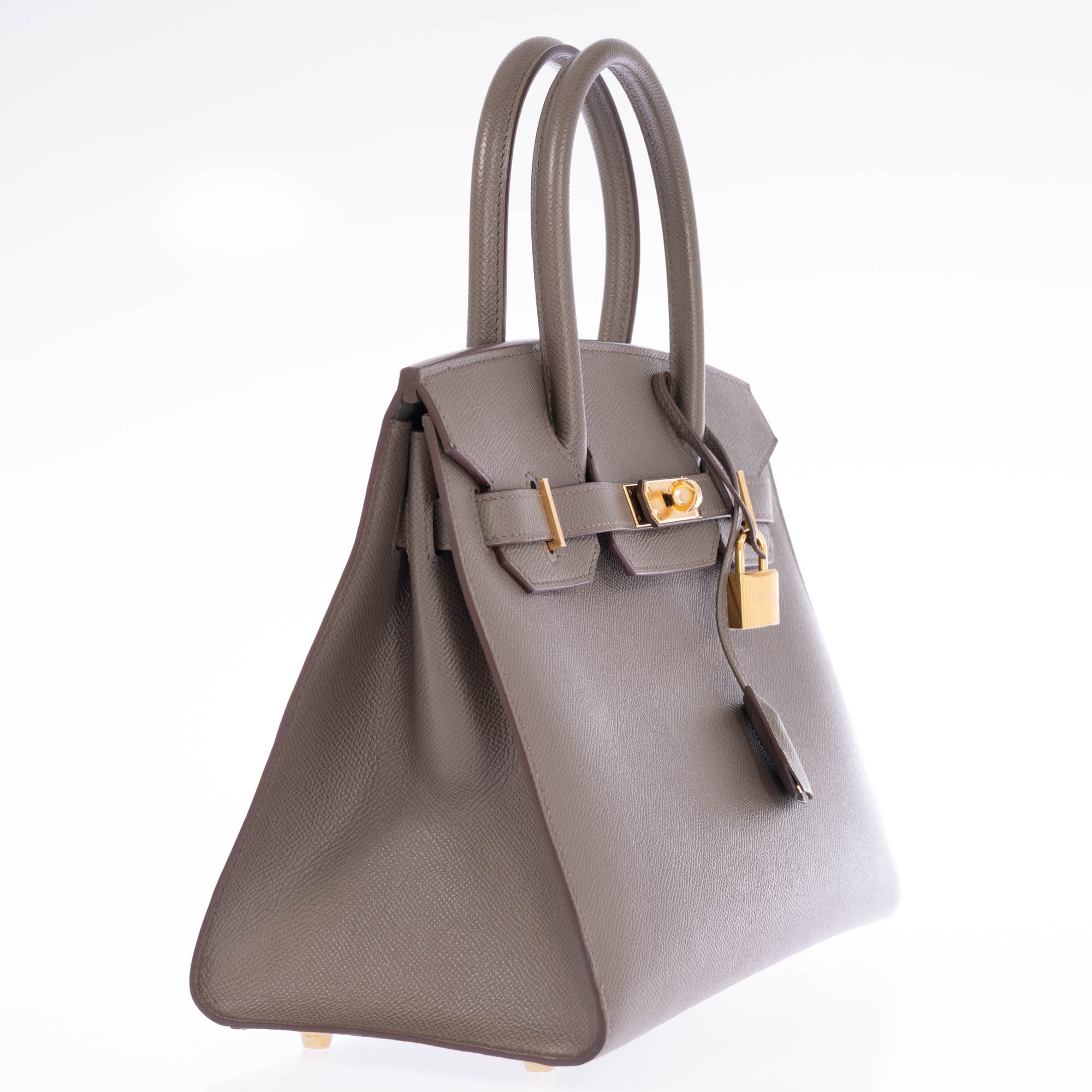 Hermès Birkin 30 Sellier Etain Epsom Gold Hardware