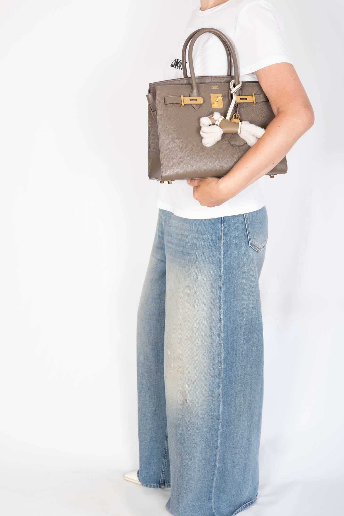 Hermès Birkin 30 Sellier Etain Epsom Gold Hardware