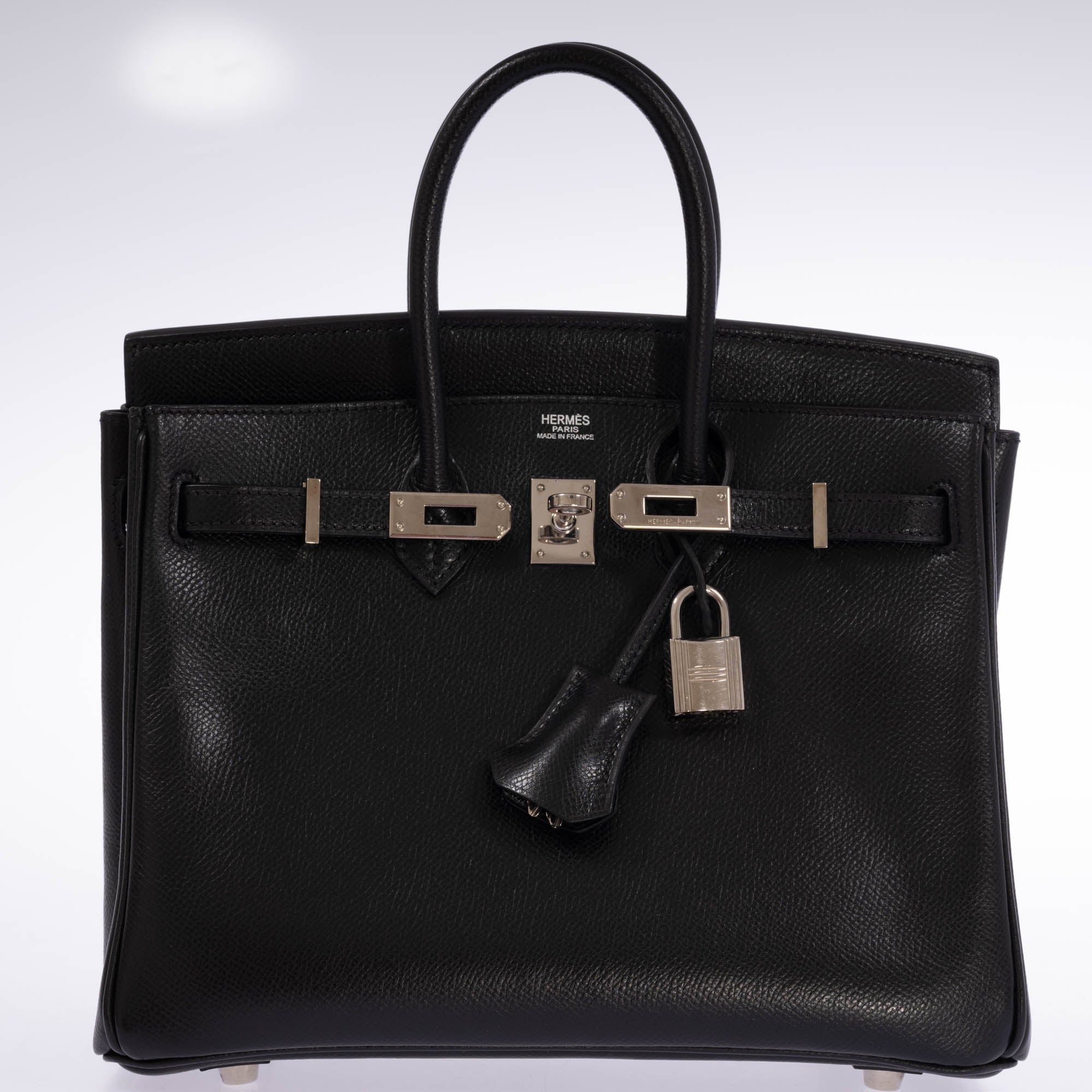 Hermès Birkin 25 Black Epsom Palladium Hardware