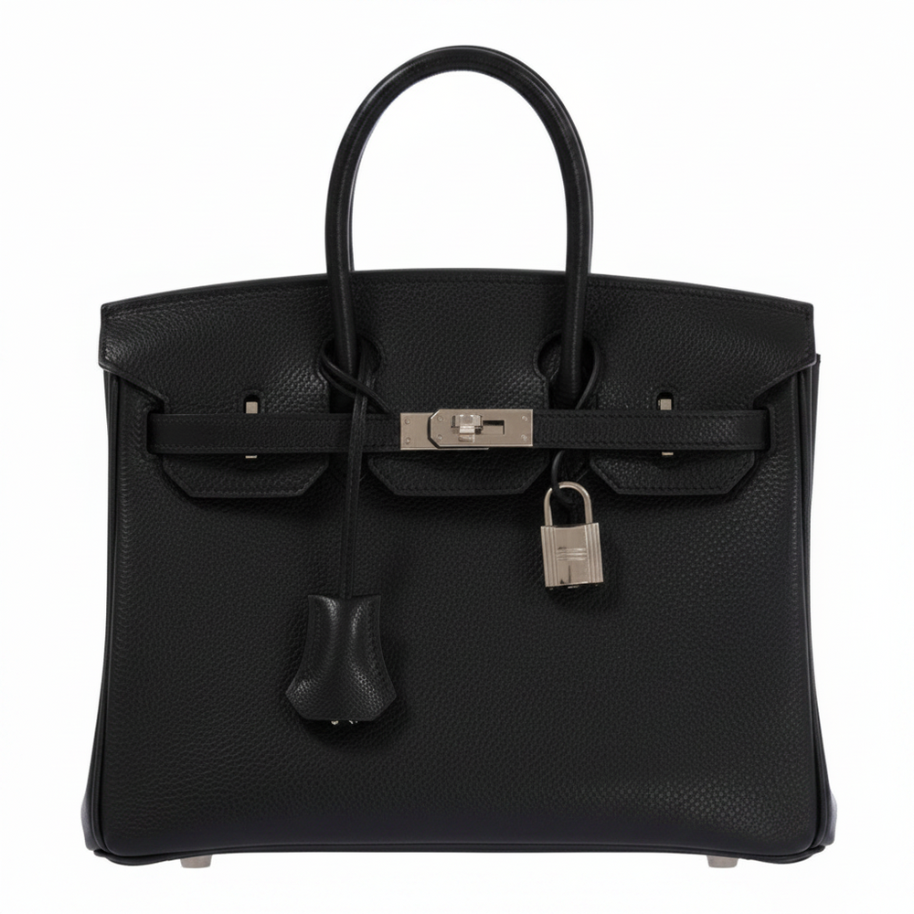 Hermès Birkin 25 Black Epsom Palladium Hardware