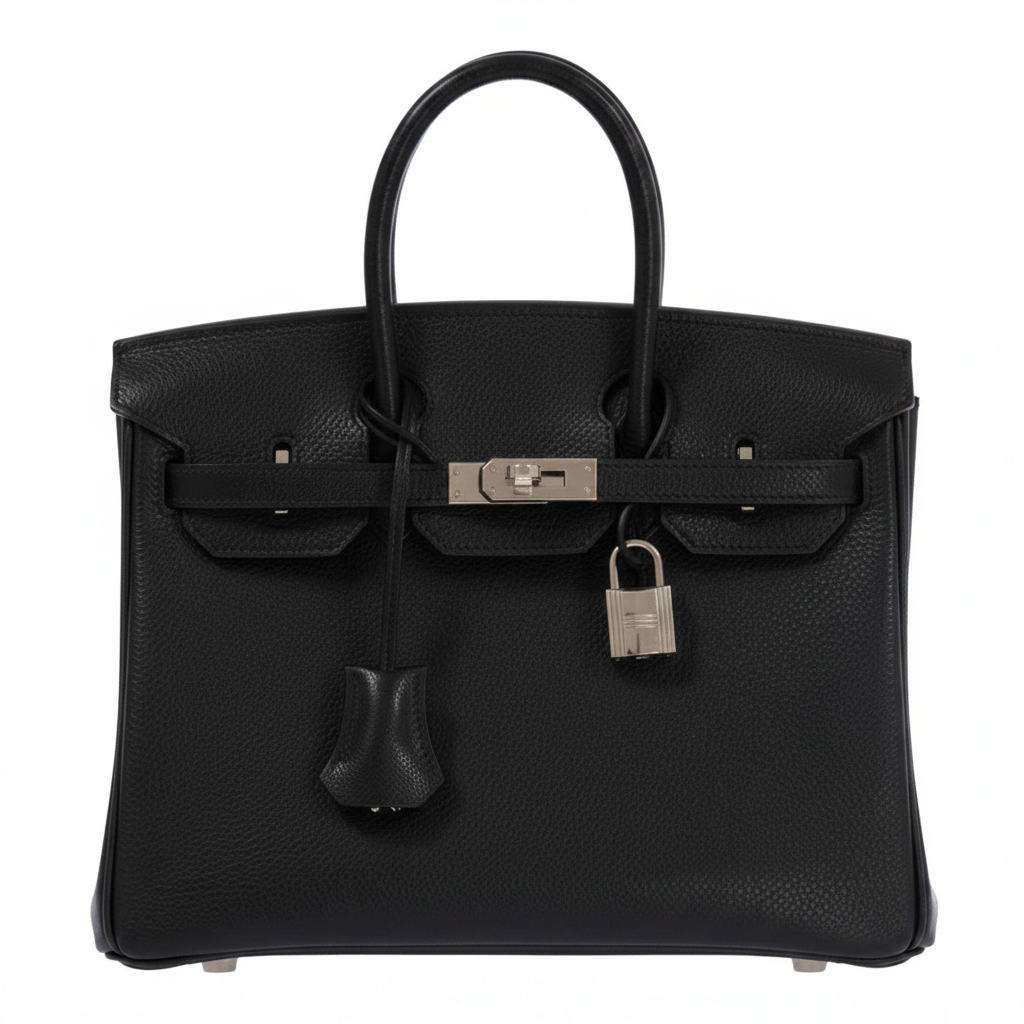 Hermès Birkin 25 Black Epsom Palladium Hardware