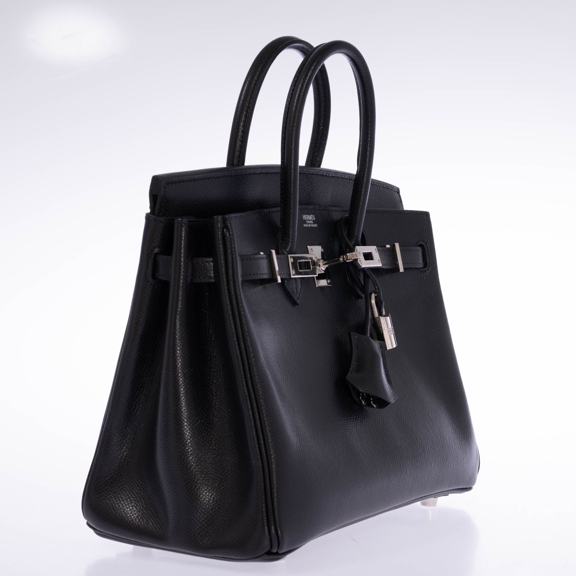 Hermès Birkin 25 Black Epsom Palladium Hardware
