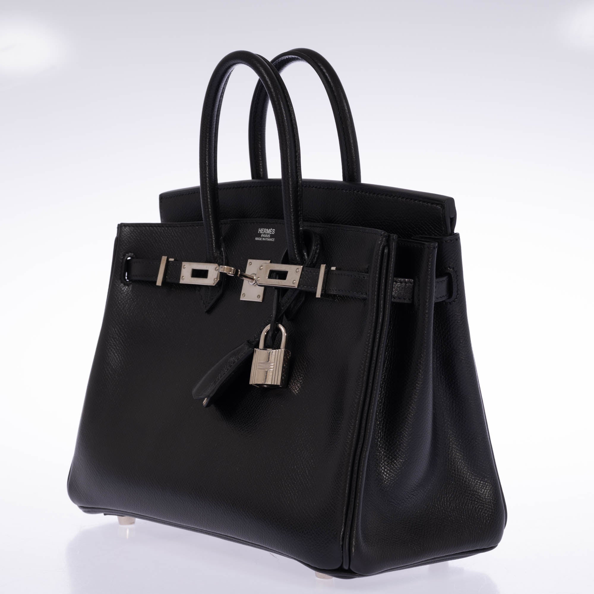 Hermès Birkin 25 Black Epsom Palladium Hardware
