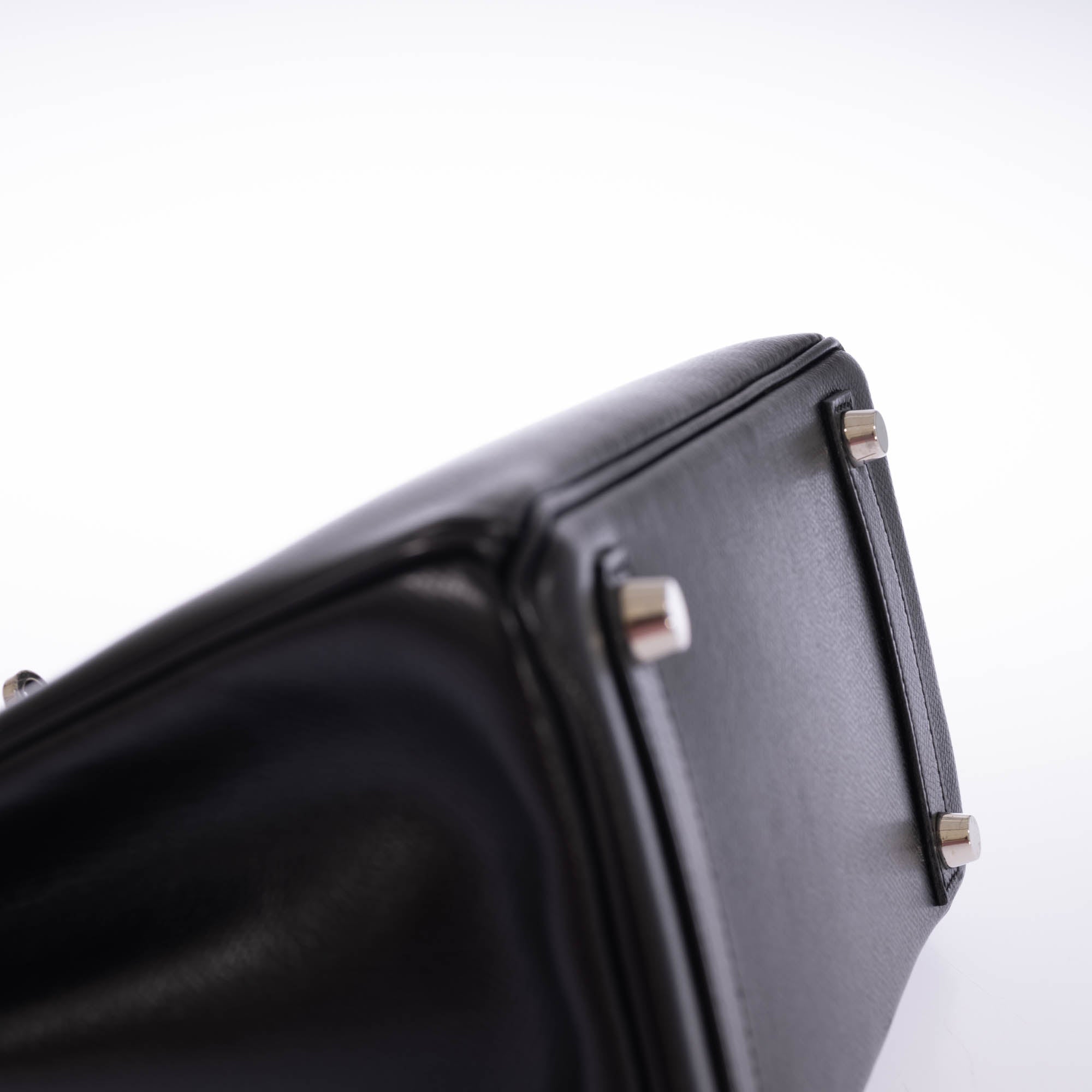 Hermès Birkin 25 Black Epsom Palladium Hardware