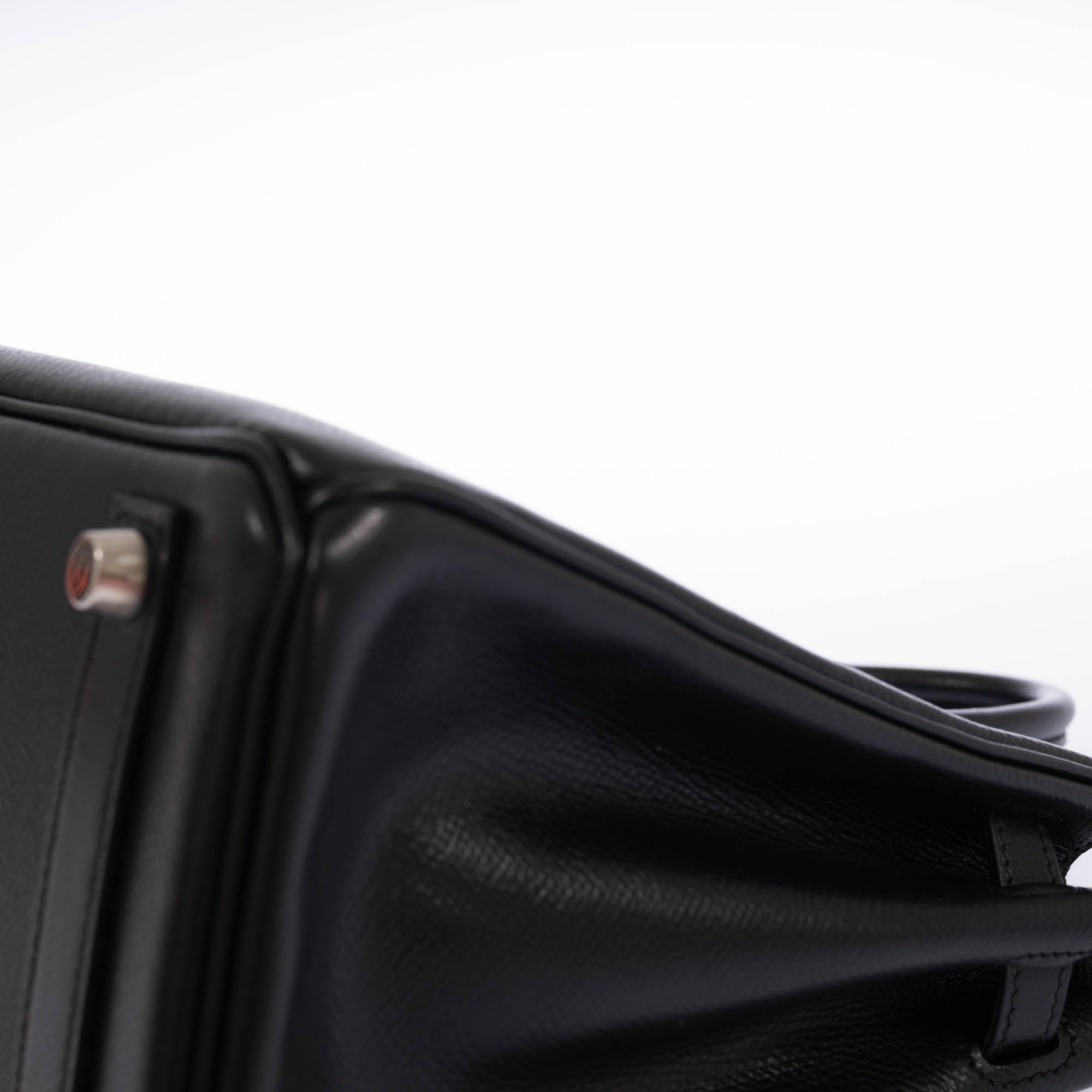 Hermès Birkin 25 Black Epsom Palladium Hardware