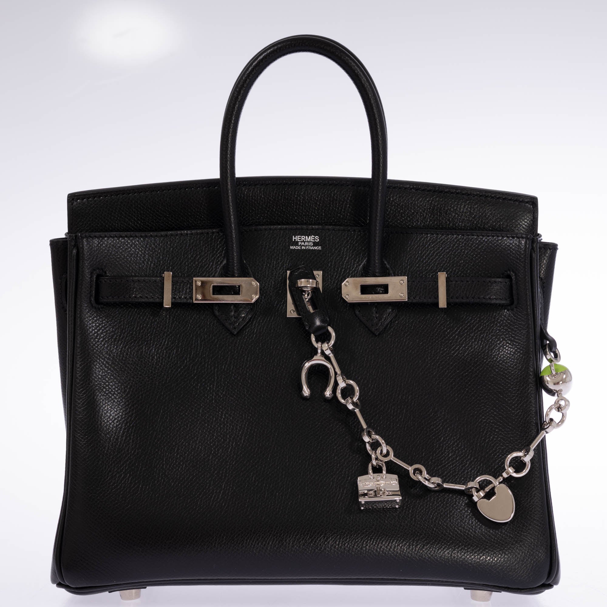 Hermès Birkin 25 Black Epsom Palladium Hardware