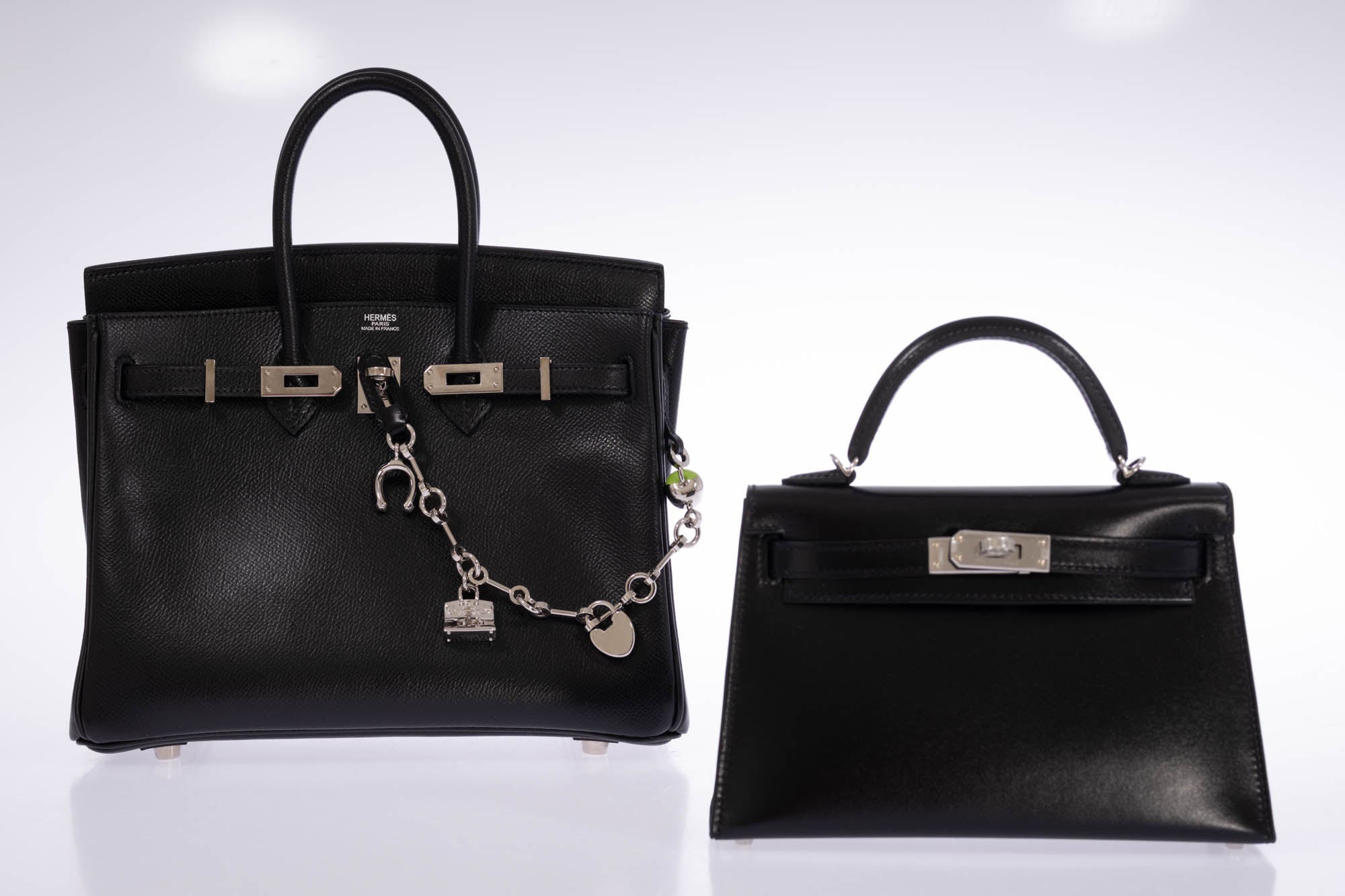 Hermès Birkin 25 Black Epsom Palladium Hardware