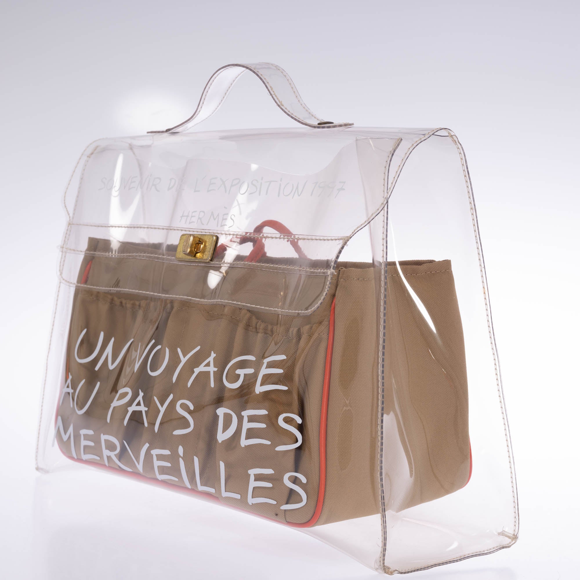 Hermès Kelly 40 Transparent Vinyl Souvenir de l'Exposition 1997