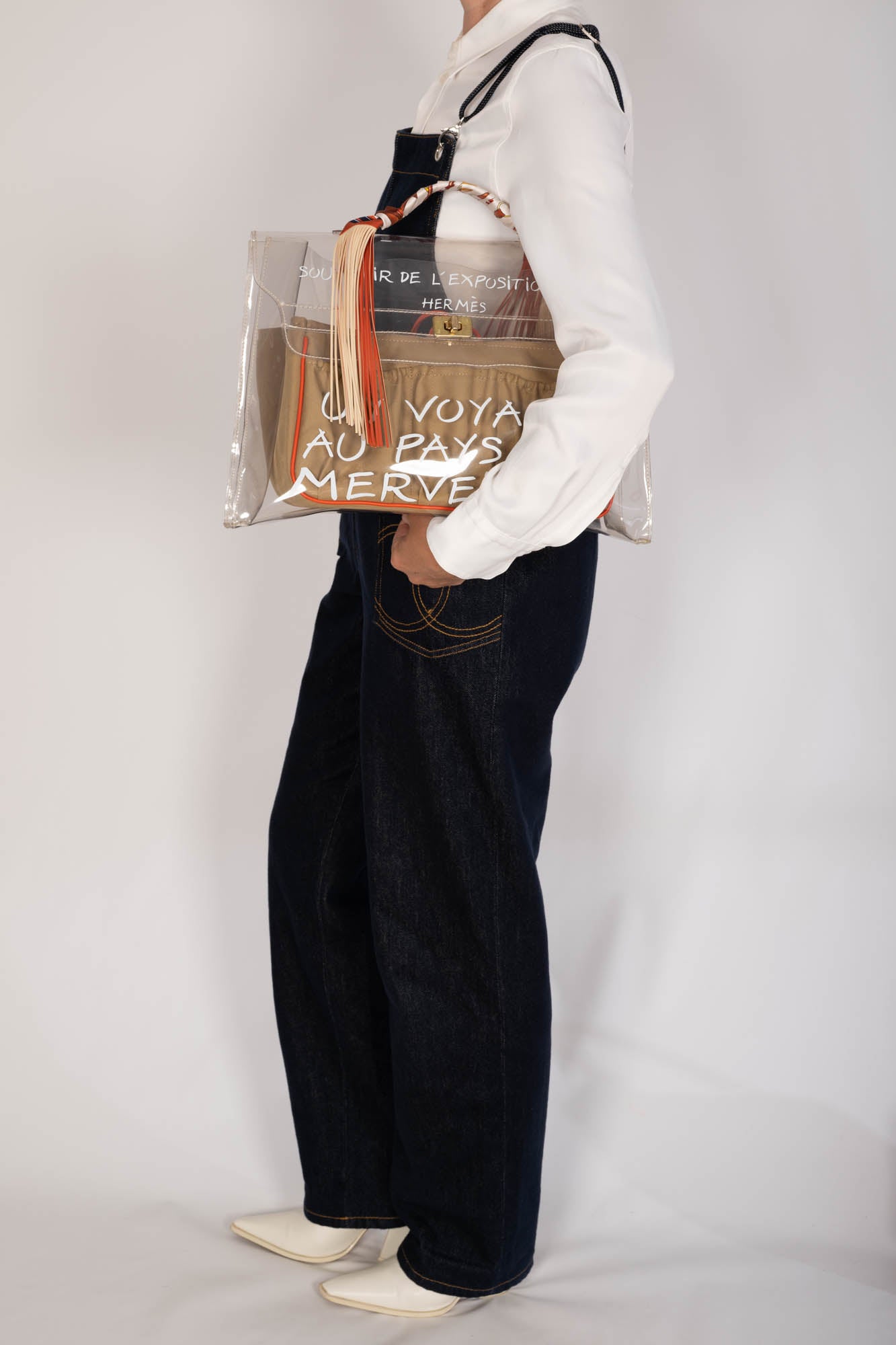 Hermès Kelly 40 Transparent Vinyl Souvenir de l'Exposition 1997