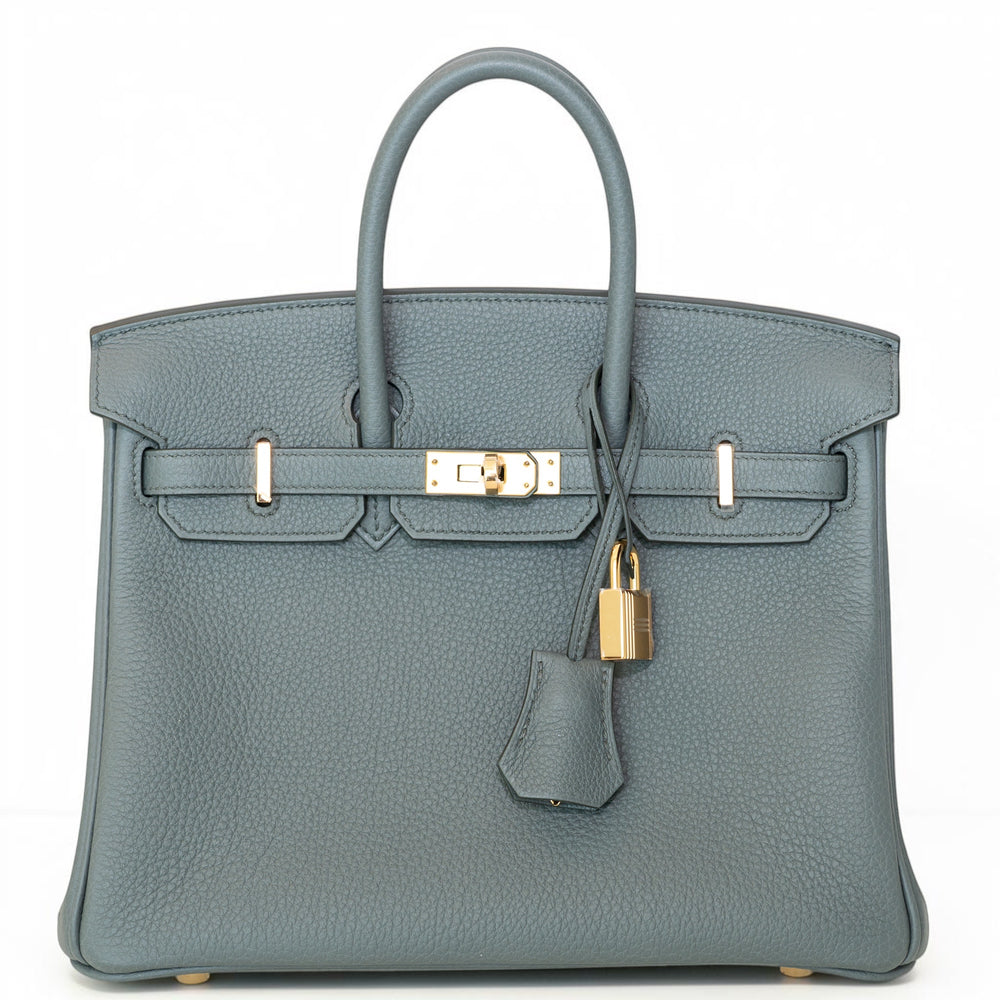 Hermès Birkin 25 Retourne Vert Amande Togo Gold Hardware