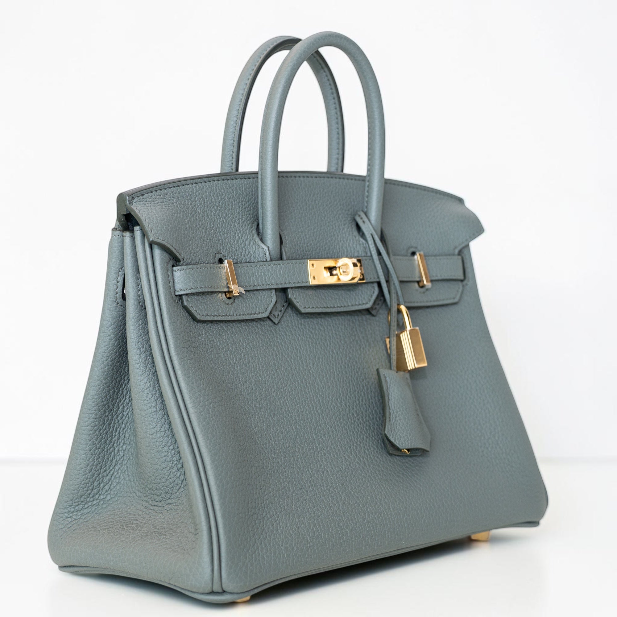 Hermès Birkin 25 Retourne Vert Amande Togo Gold Hardware