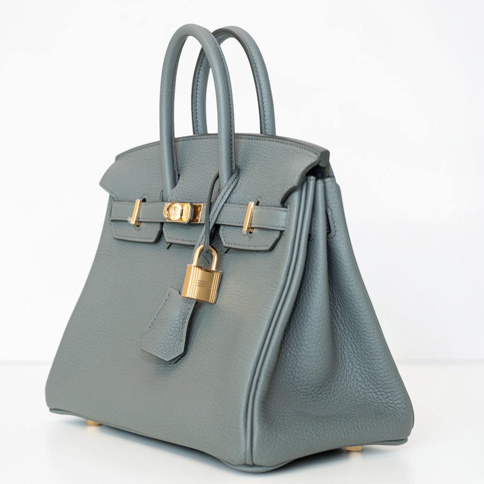 Hermès Birkin 25 Retourne Vert Amande Togo Gold Hardware