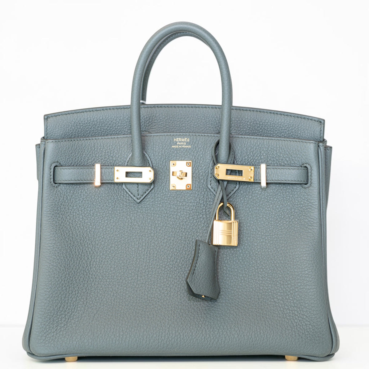 Hermès Birkin 25 Retourne Vert Amande Togo Gold Hardware