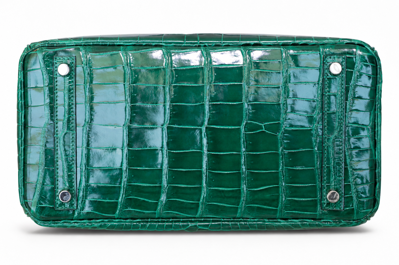 Hermès Birkin 30 Retourne Vert Émeraude Shiny Porosus Crocodile Palladium Hardware