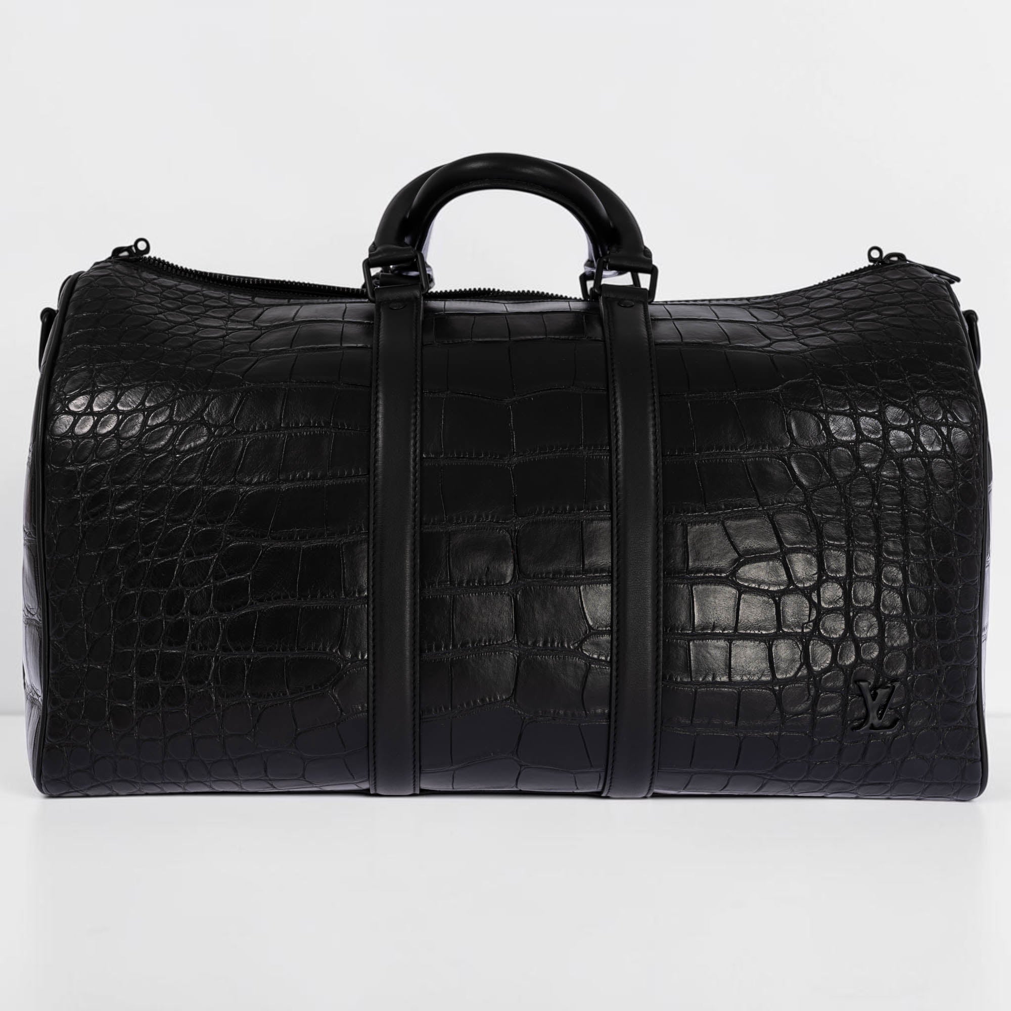 Louis Vuitton 1/1 Runway Keepall 45 Matte Black Alligator Black Matte Hardware