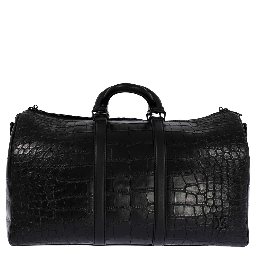 Louis Vuitton 1/1 Runway Keepall 45 Matte Black Alligator Black Matte Hardware