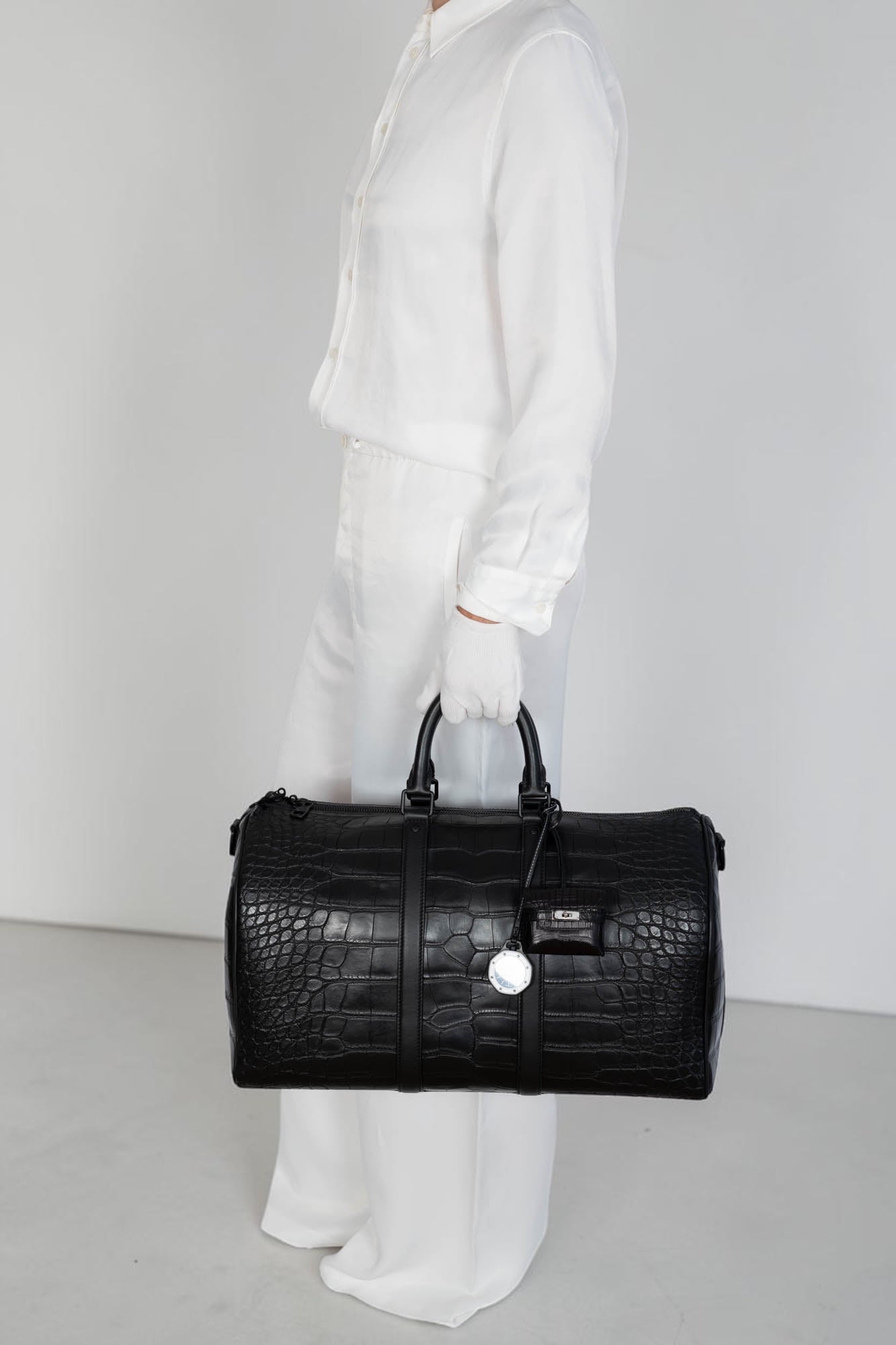 Louis Vuitton 1/1 Runway Keepall 45 Matte Black Alligator Black Matte Hardware