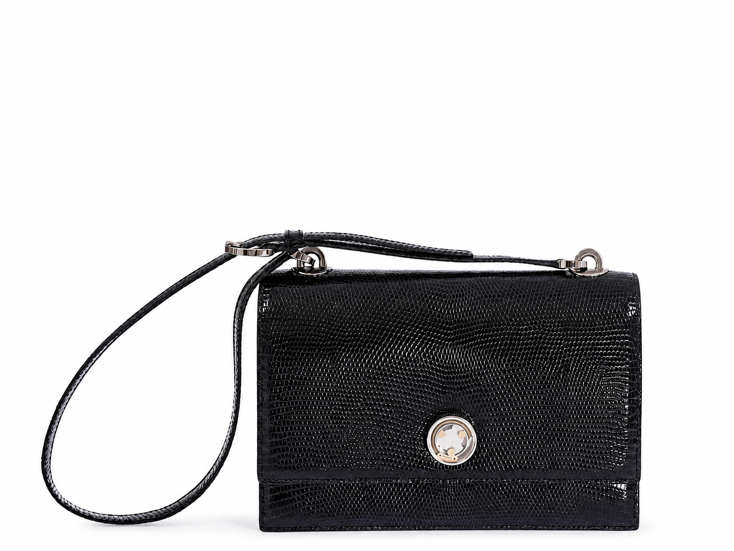 Hermès Minuit au Faubourg 20 Noir Lizard Palladium Hardware