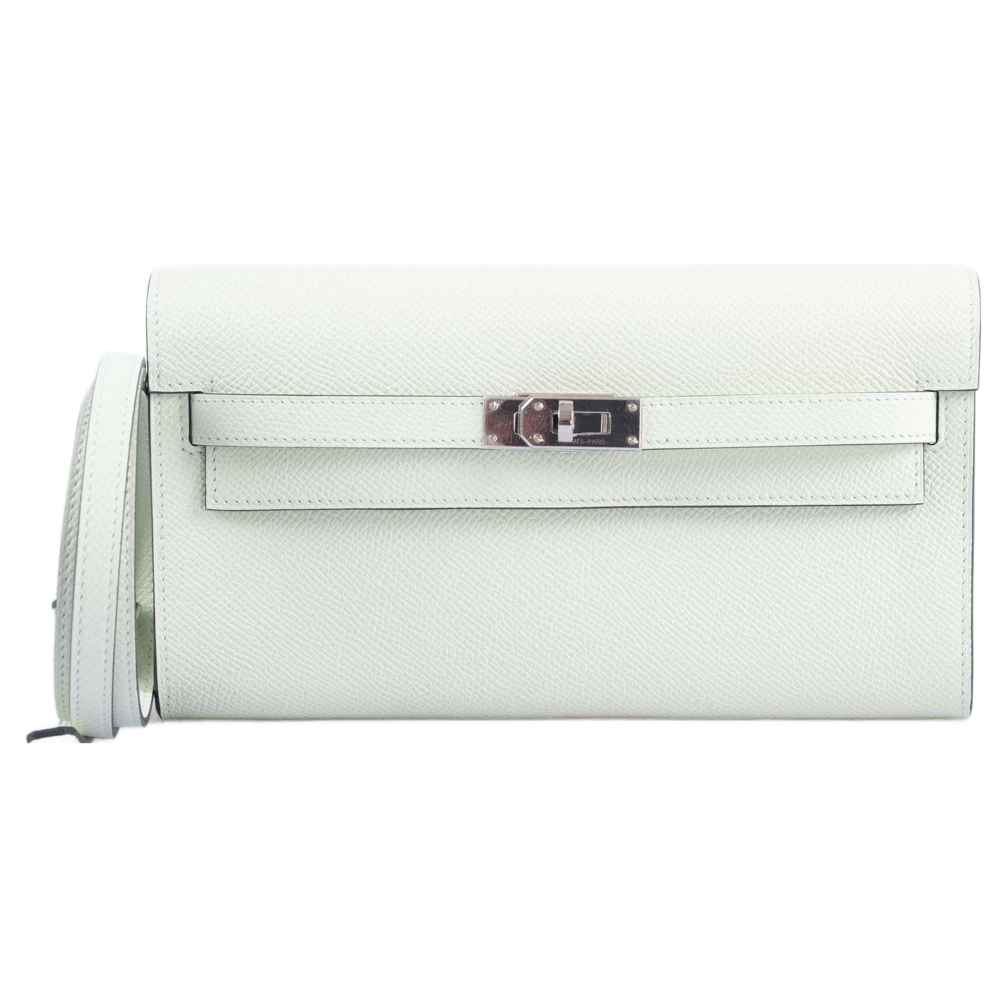 Hermès Kelly To Go Wallet Vert Fizz Epsom Palladium Hardware