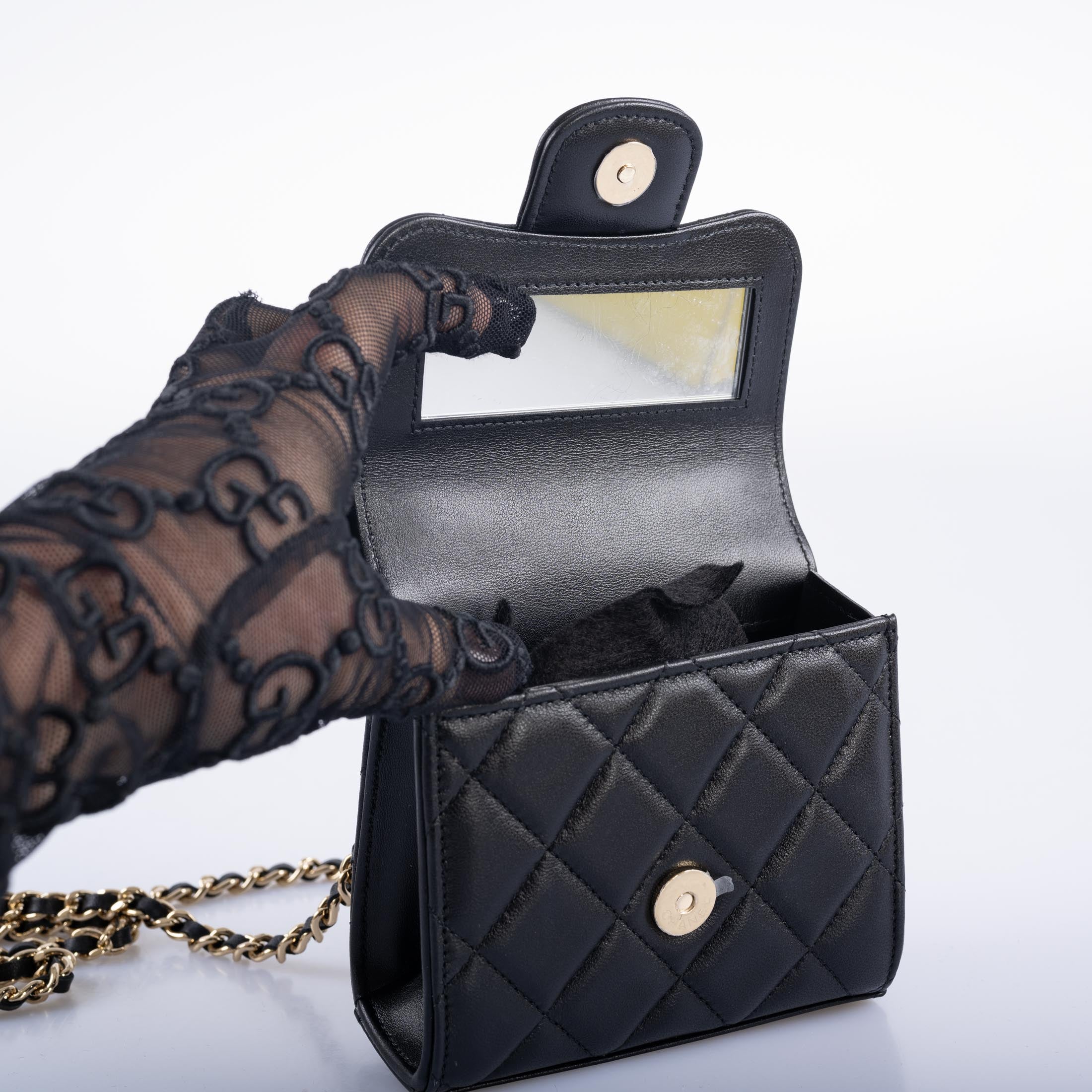 CHANEL Foldable Jewelry Box with Chain