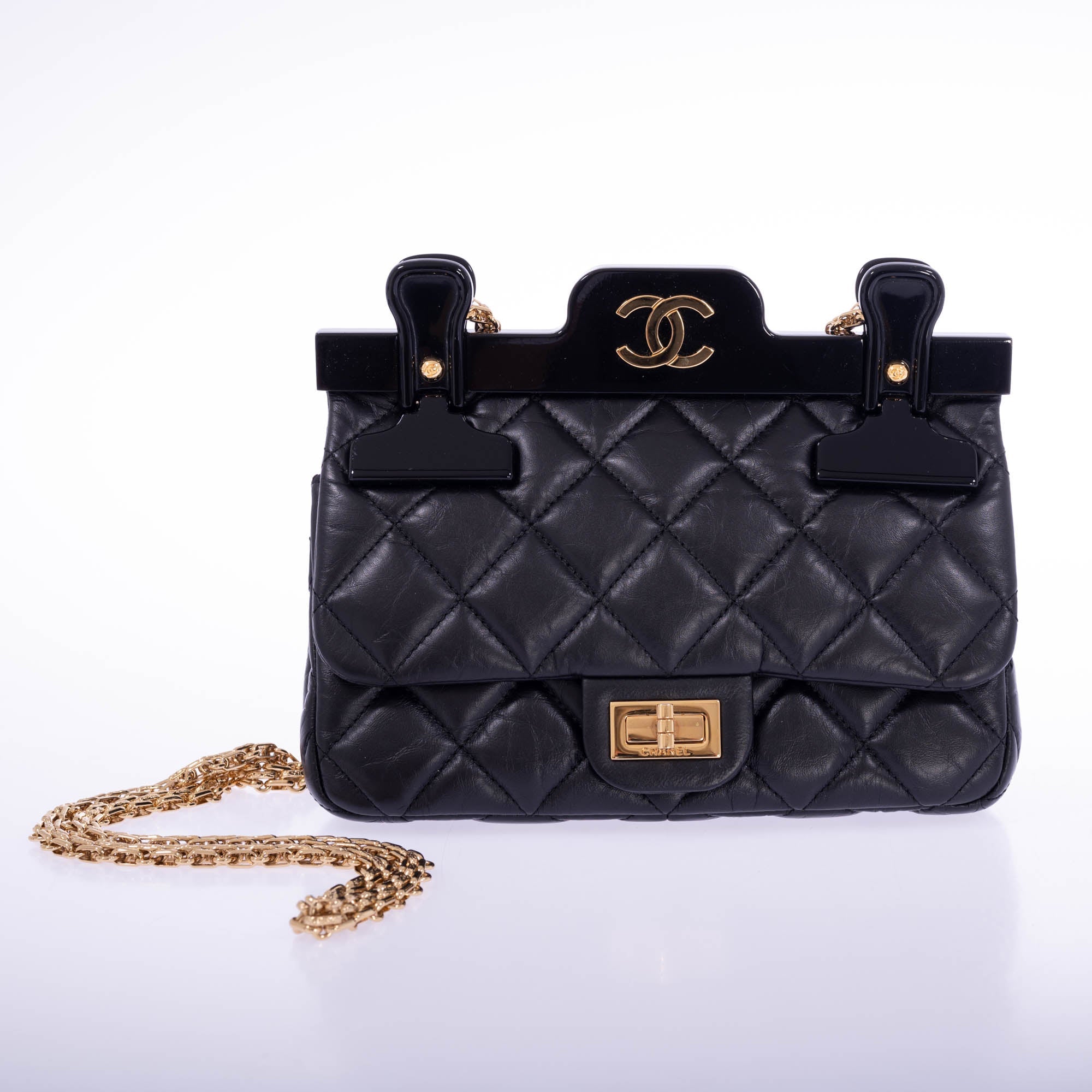 CHANEL Rare Flap Hangar 2.55 Black Bag