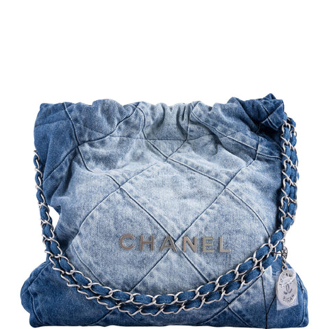 delikatesse cement synge Chanel 22 Handbag Denim – JaneFinds